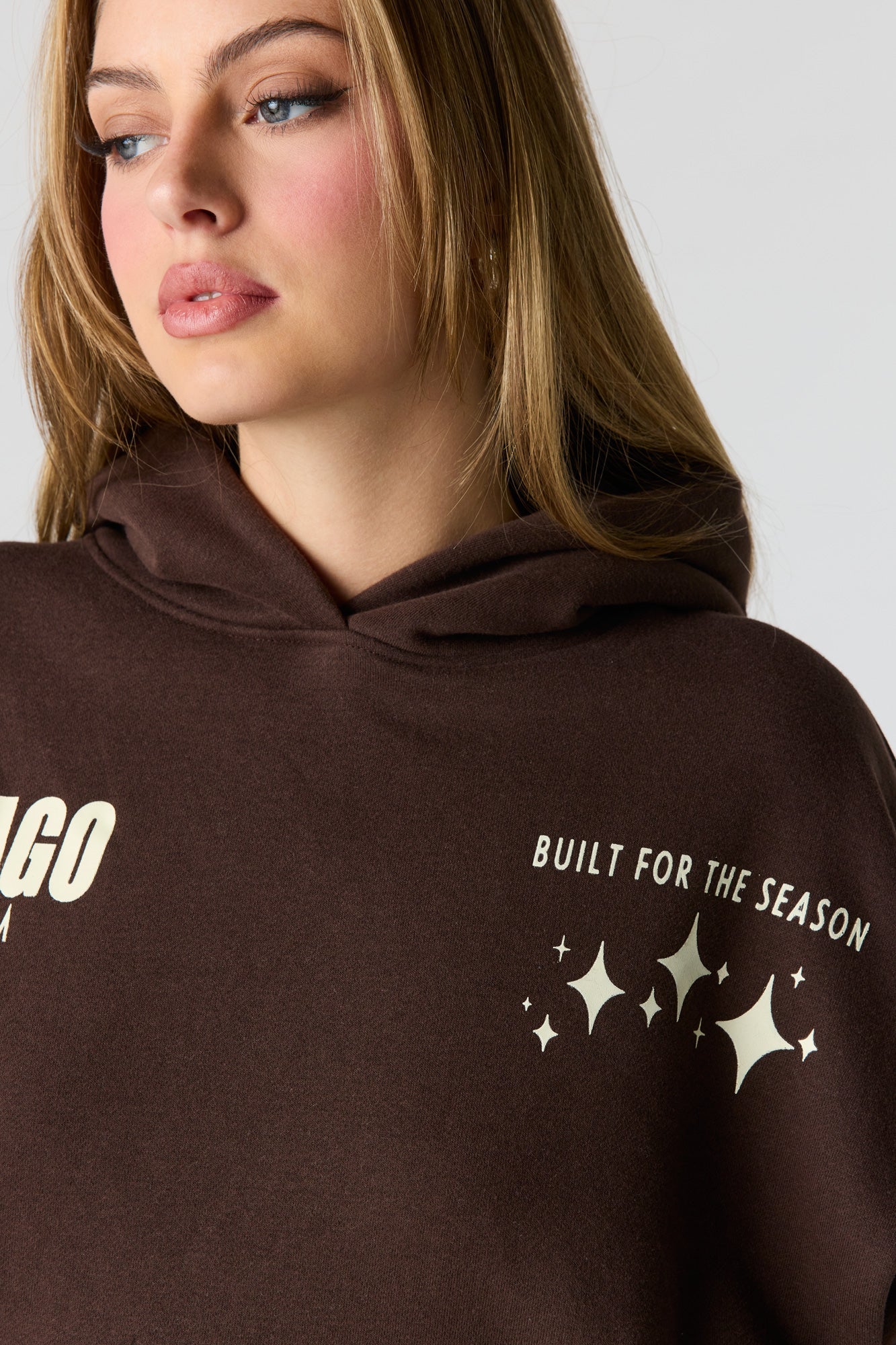 Luxe Fleece Graphic Boyfriend Hoodie