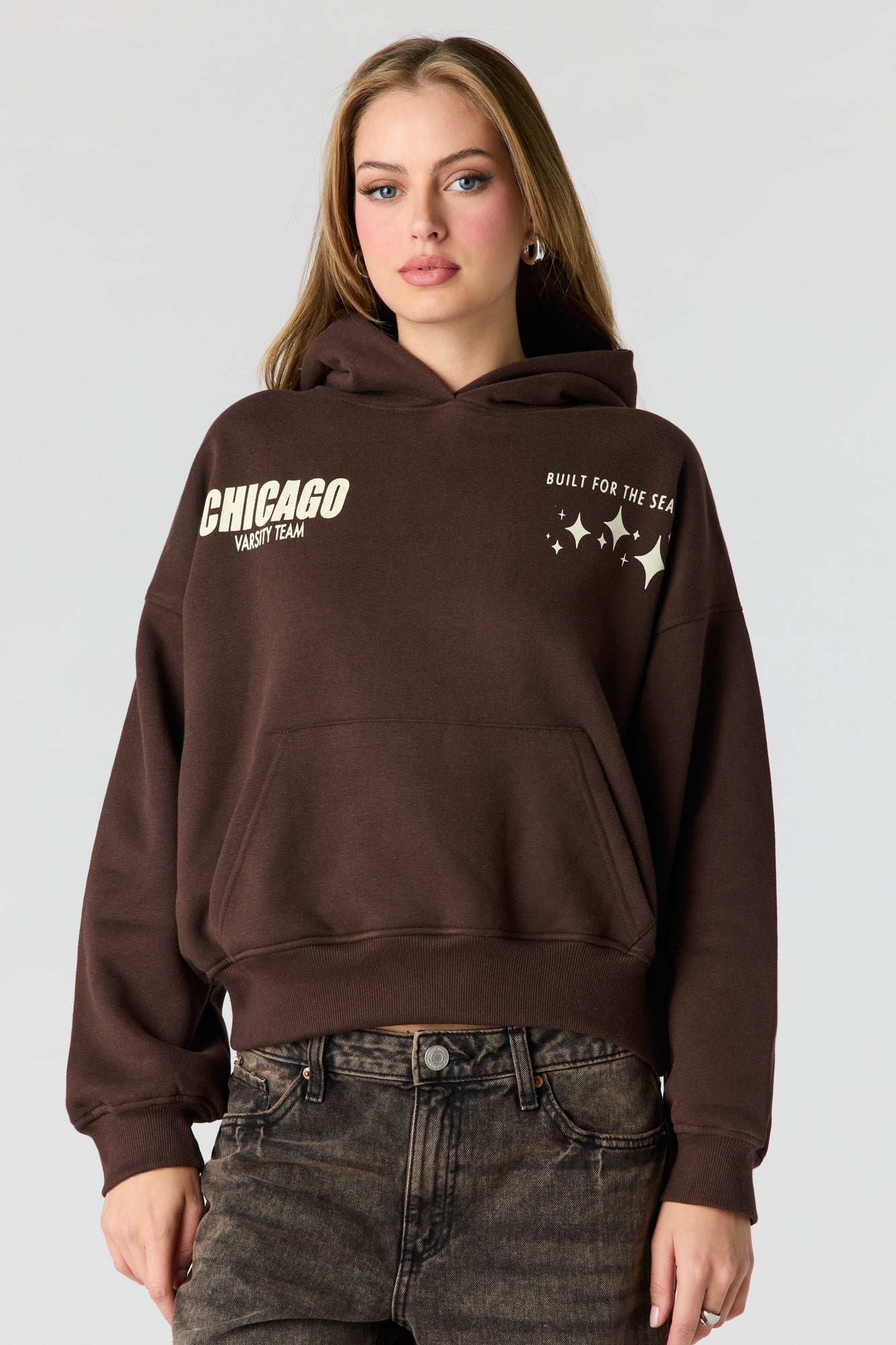 Luxe Fleece Graphic Boyfriend Hoodie