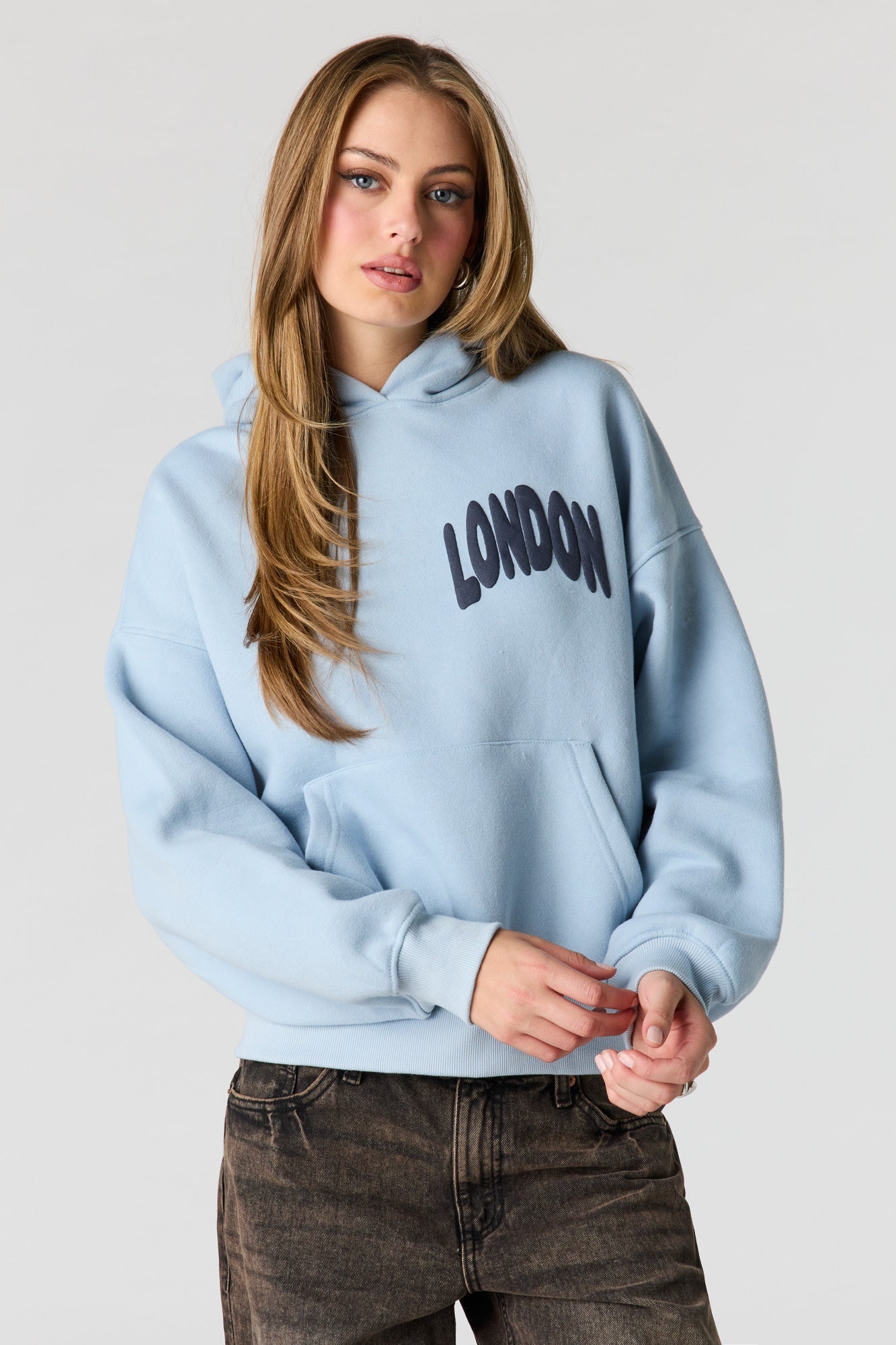 Luxe Fleece Graphic Boyfriend Hoodie