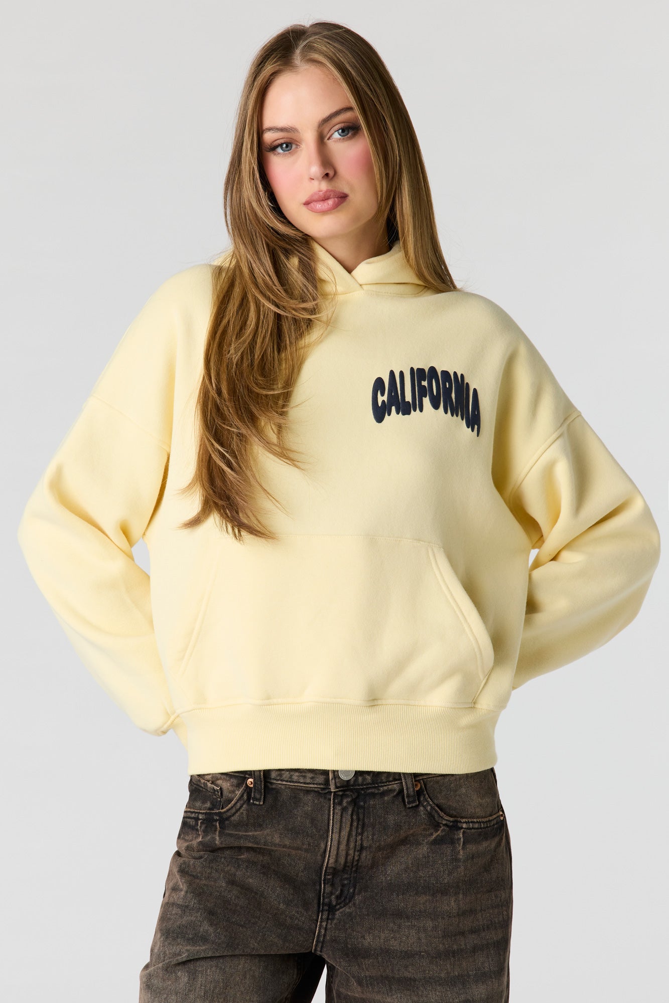 Luxe Fleece Graphic Boyfriend Hoodie