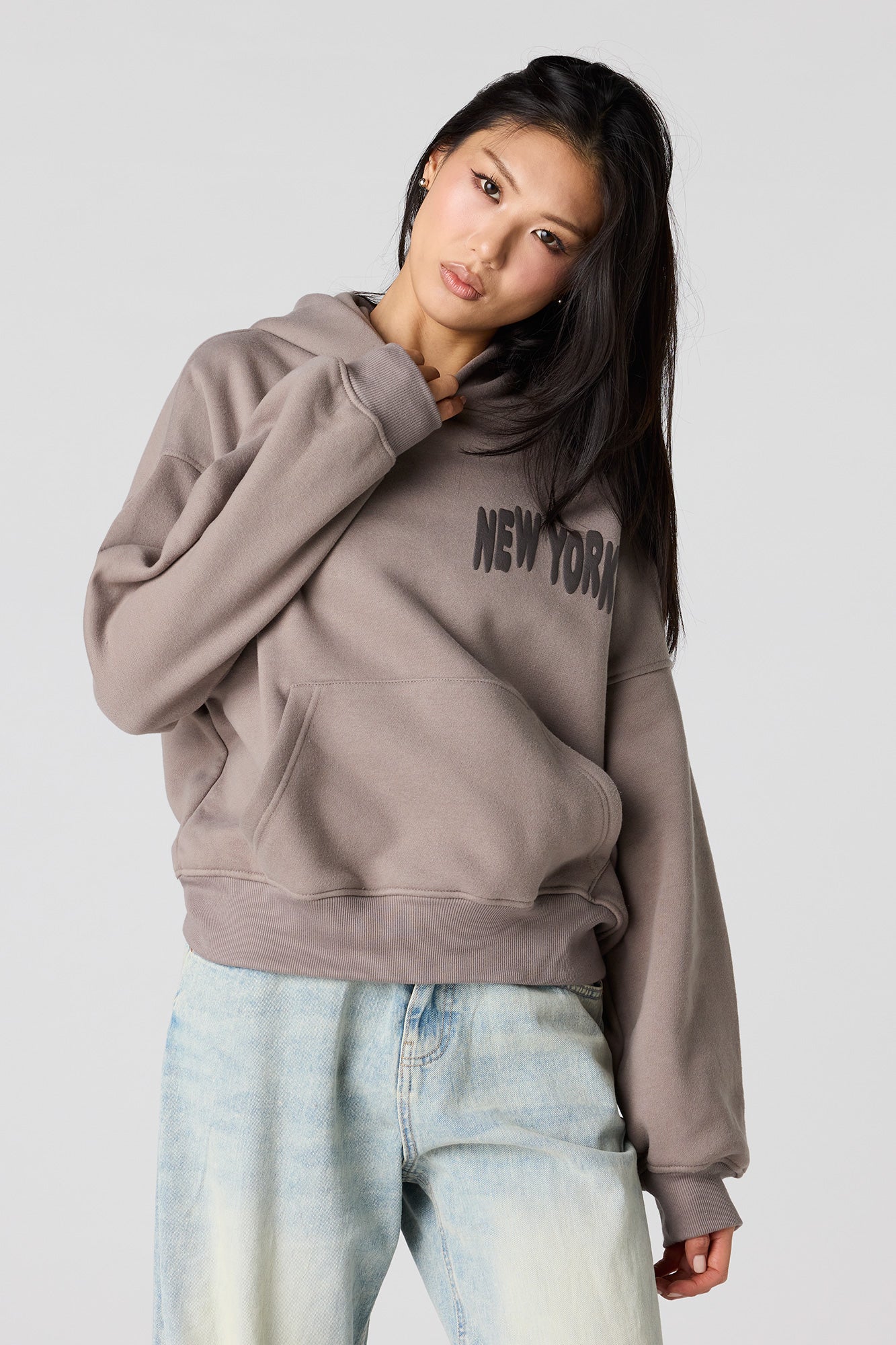 Luxe Fleece Graphic Boyfriend Hoodie
