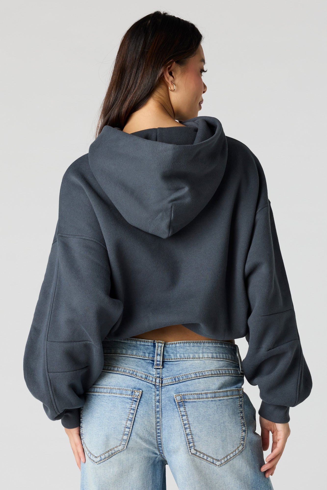 Luxe Fleece Bubble Hem Hoodie