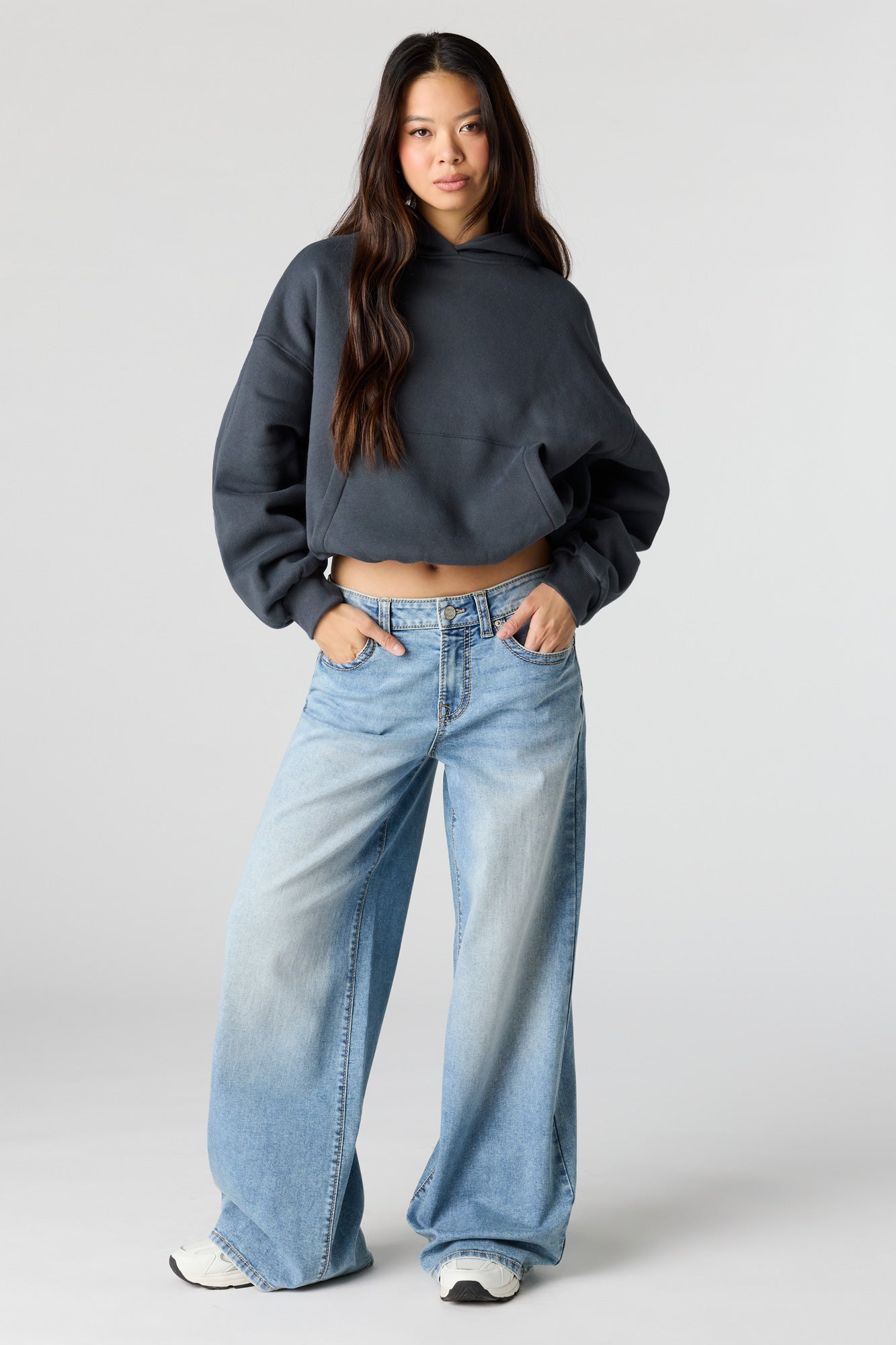 Luxe Fleece Bubble Hem Hoodie