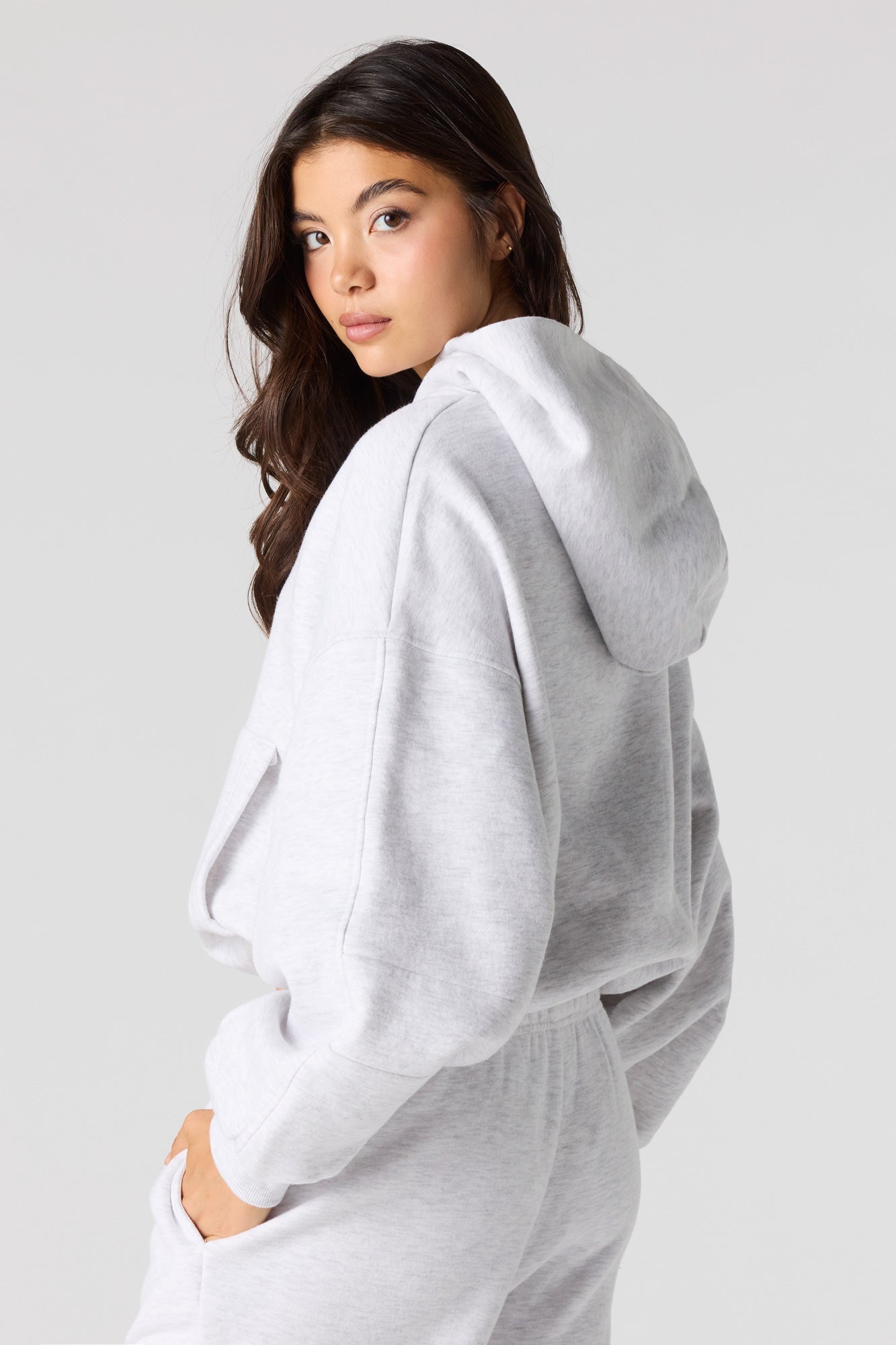 Luxe Fleece Bubble Hem Hoodie