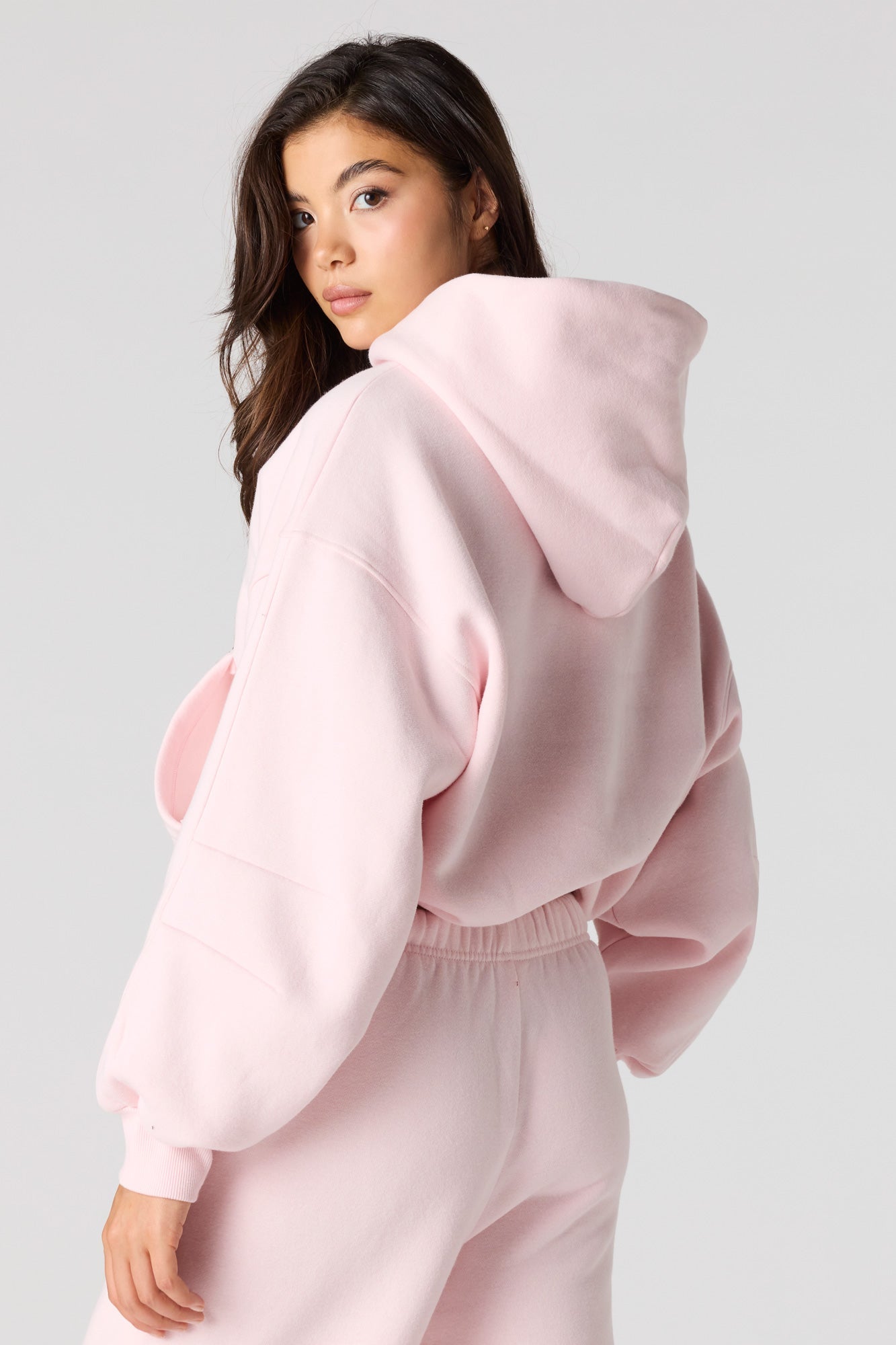 Luxe Fleece Bubble Hem Hoodie