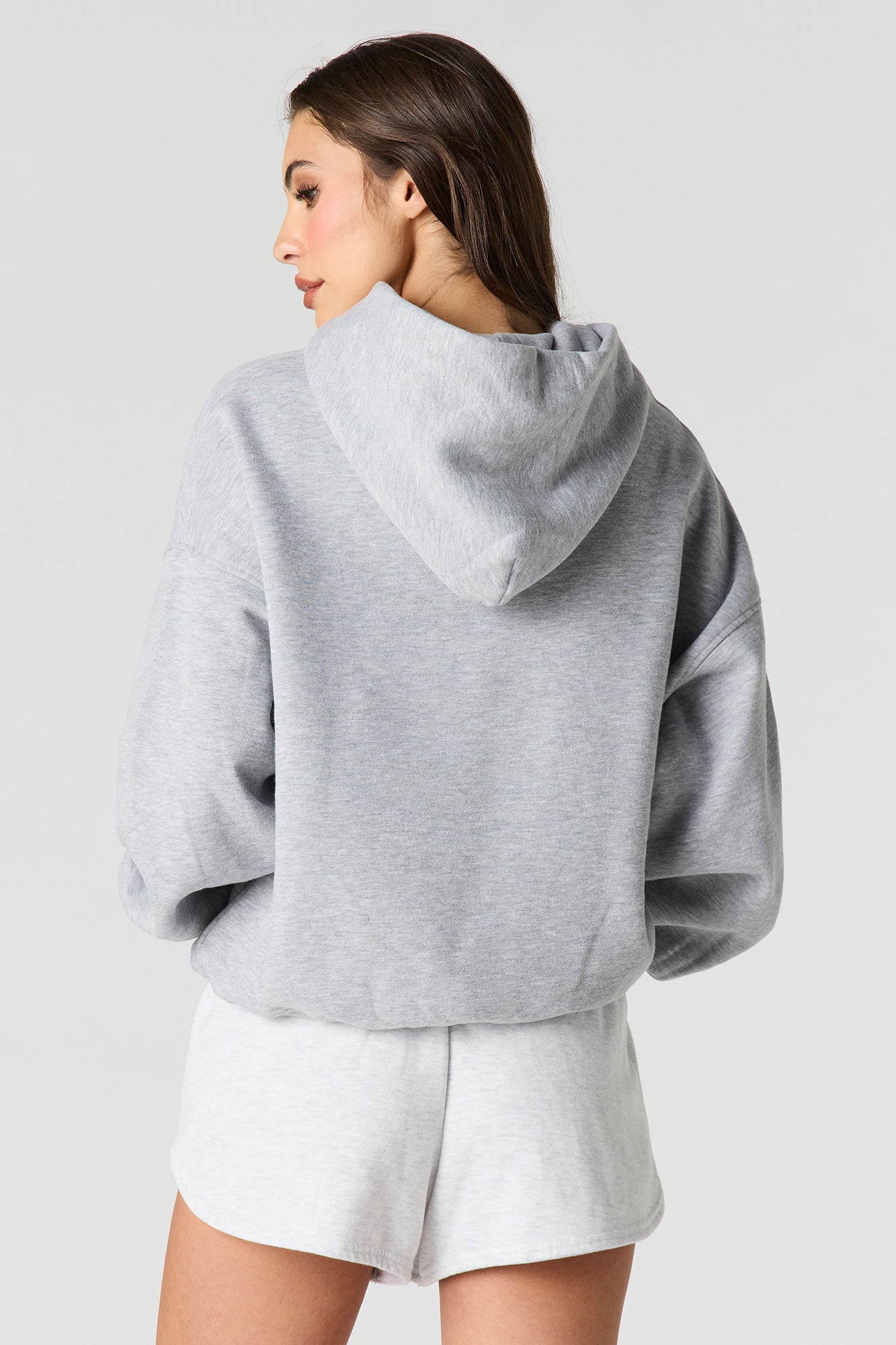 Luxe Fleece Embossed Boyfriend Hoodie