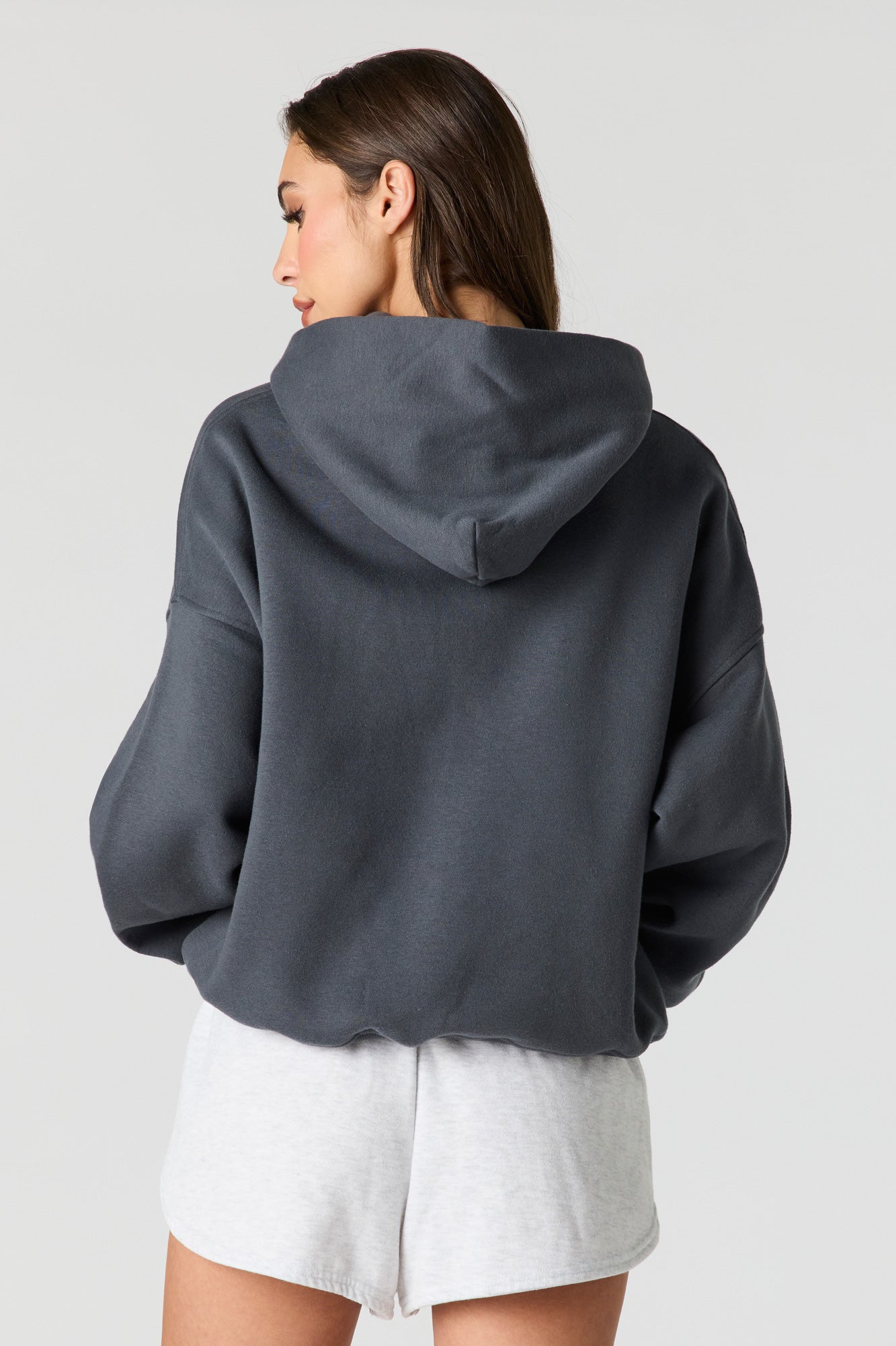Luxe Fleece Embossed Boyfriend Hoodie