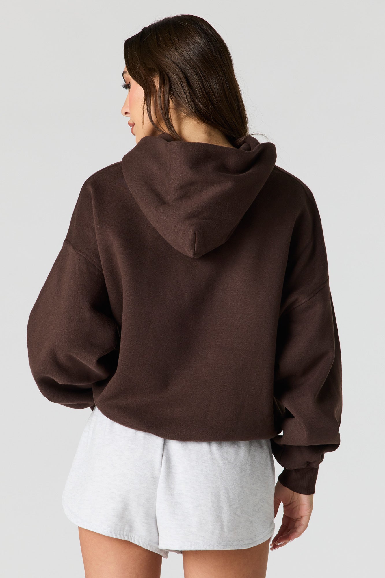 Luxe Fleece Embossed Boyfriend Hoodie