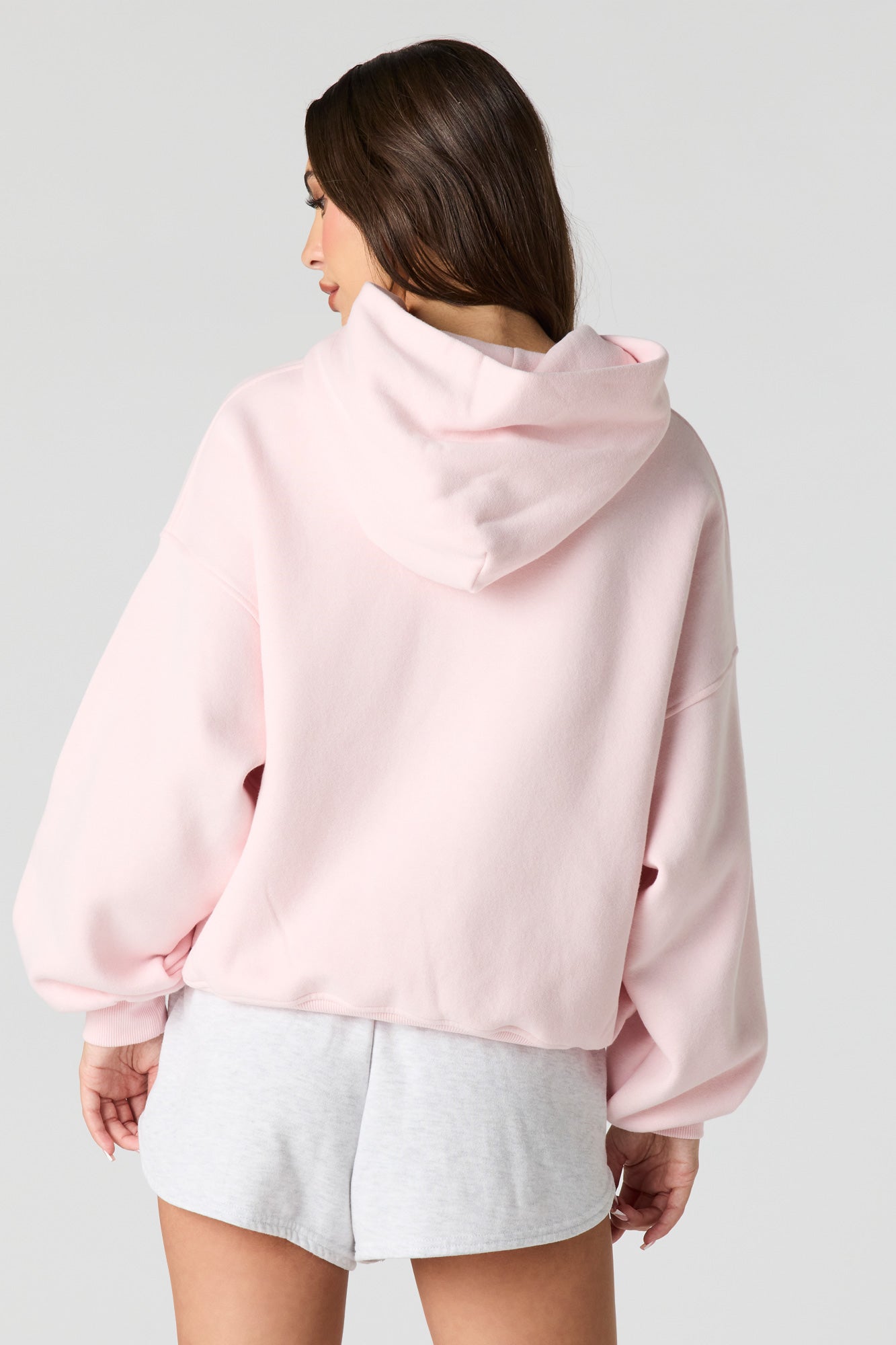 Luxe Fleece Embossed Boyfriend Hoodie