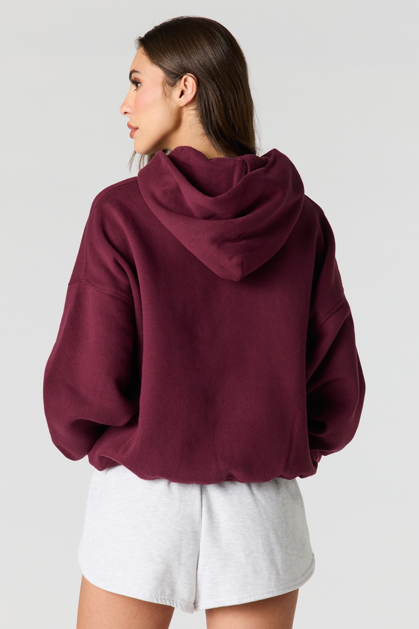Luxe Fleece Embossed Boyfriend Hoodie