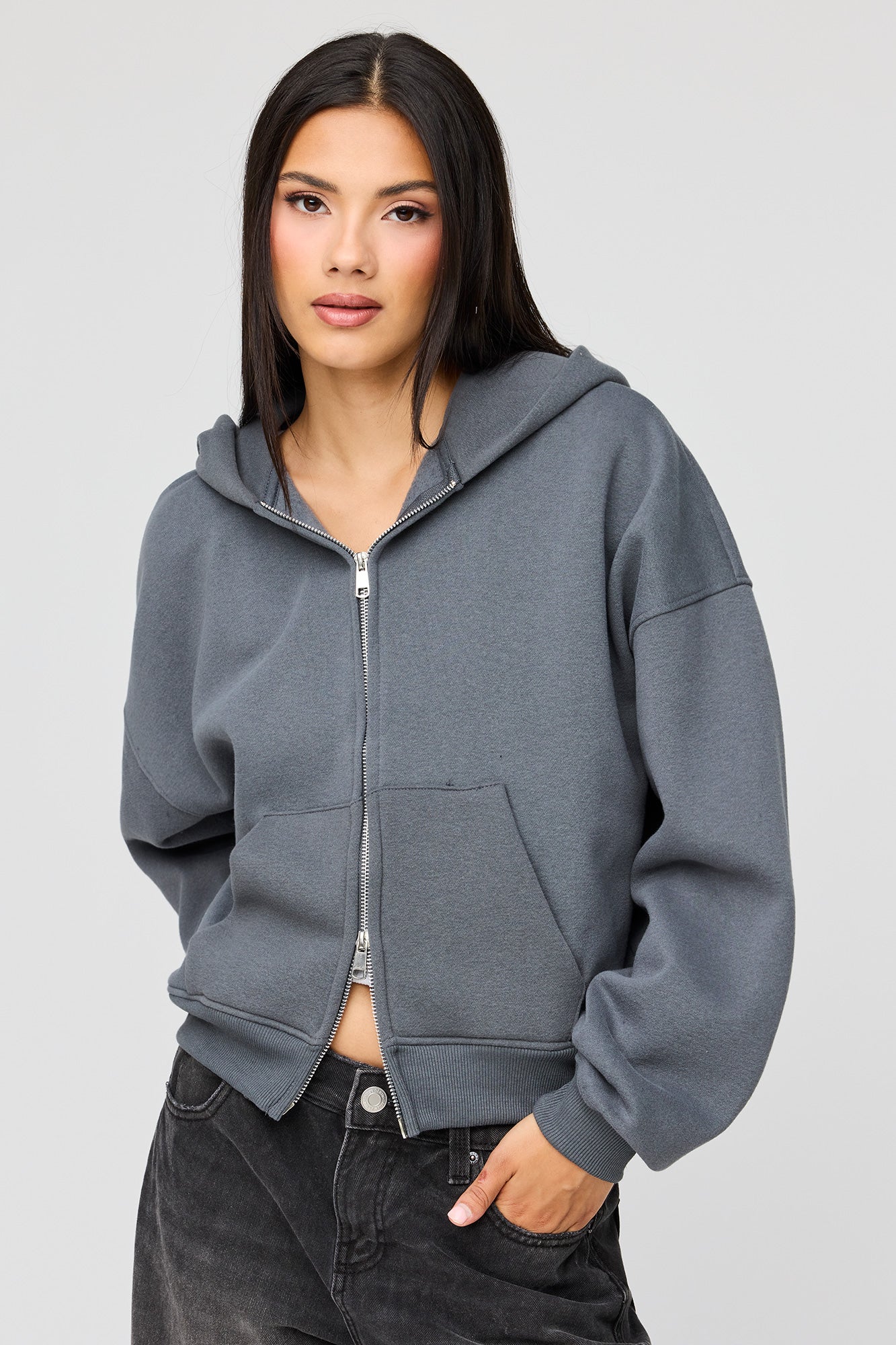 Luxe Fleece Boyfriend Zip Hoodie
