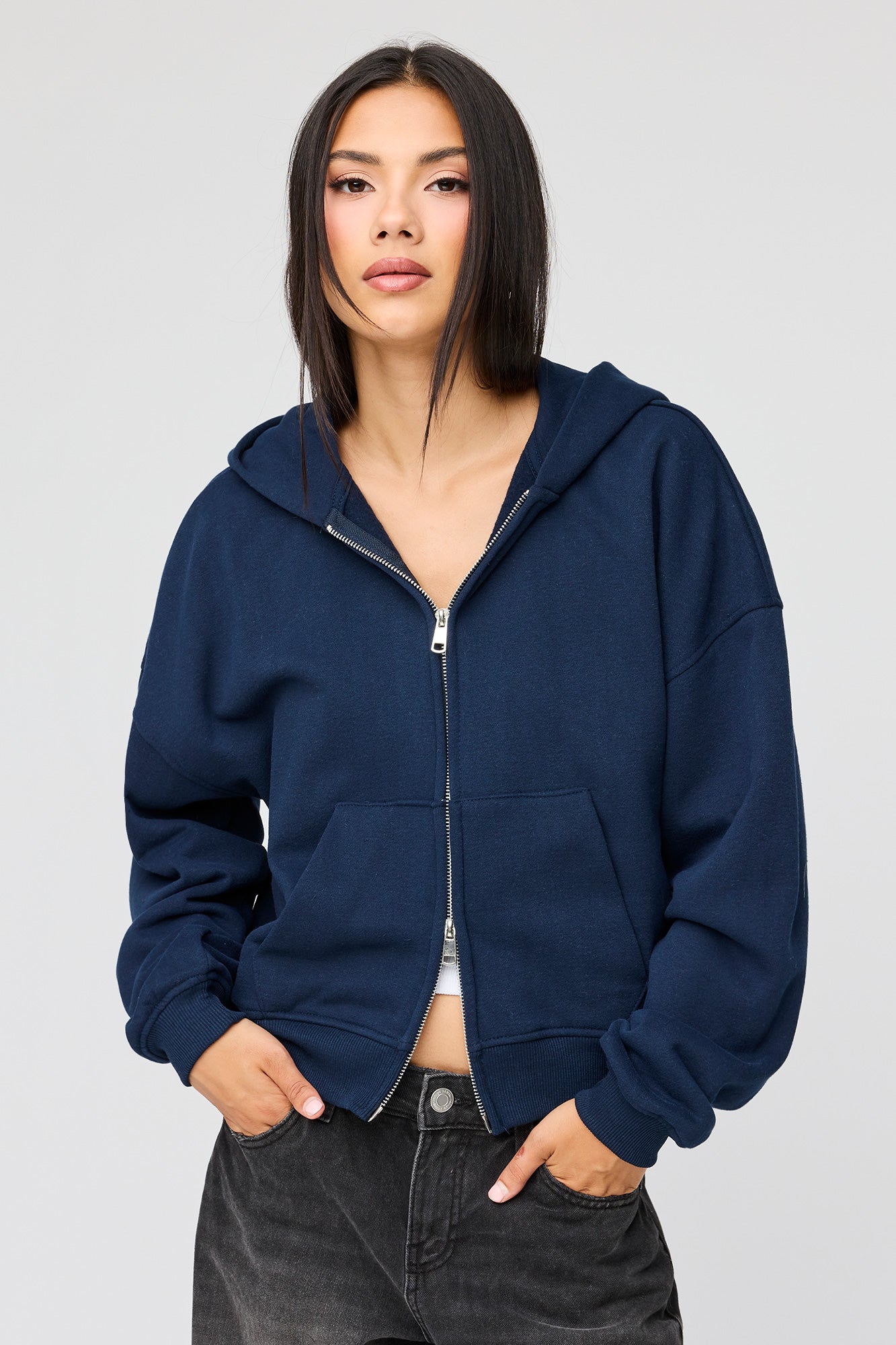 Luxe Fleece Boyfriend Zip Hoodie