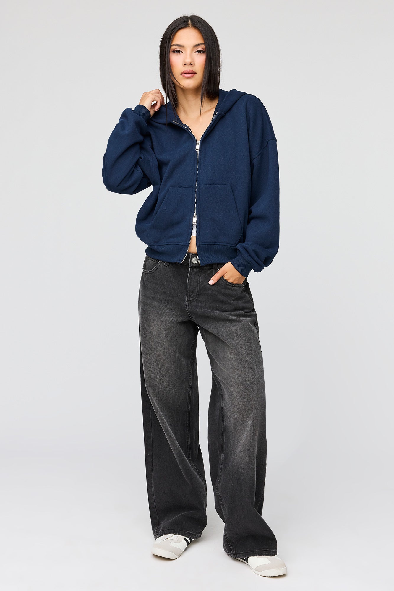 Luxe Fleece Boyfriend Zip Hoodie