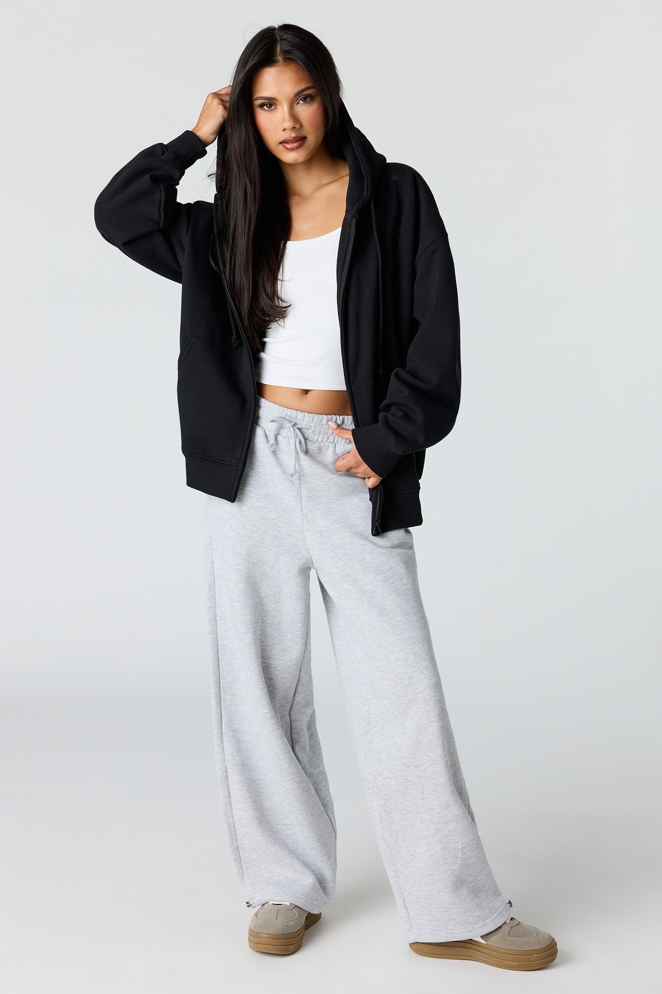Luxe Fleece Oversized Zip Hoodie