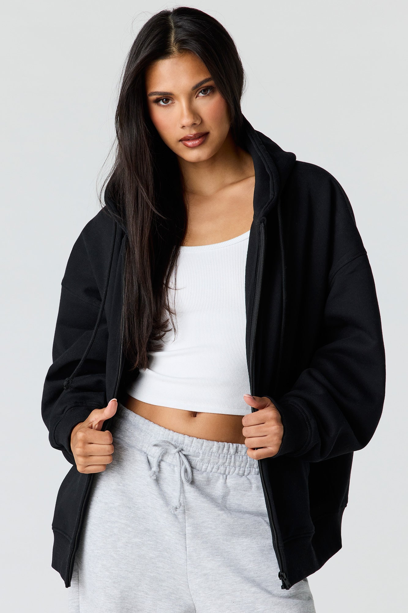 Luxe Fleece Oversized Zip Hoodie