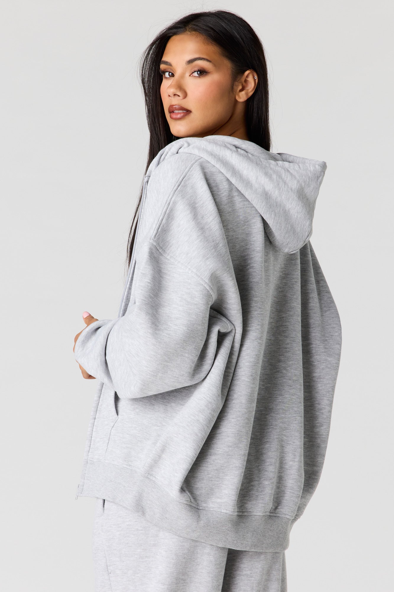 Luxe Fleece Oversized Zip Hoodie