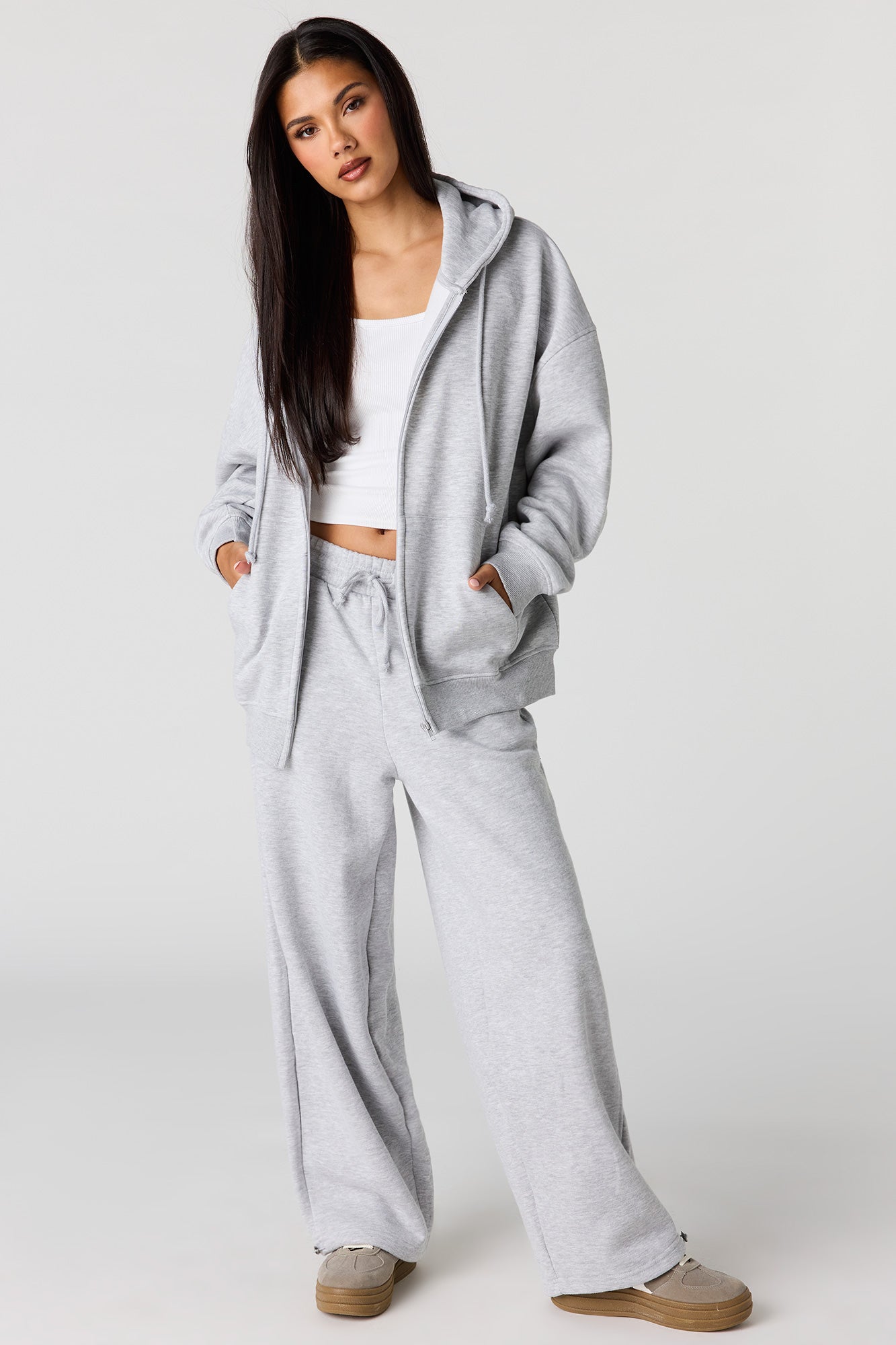 Luxe Fleece Oversized Zip Hoodie