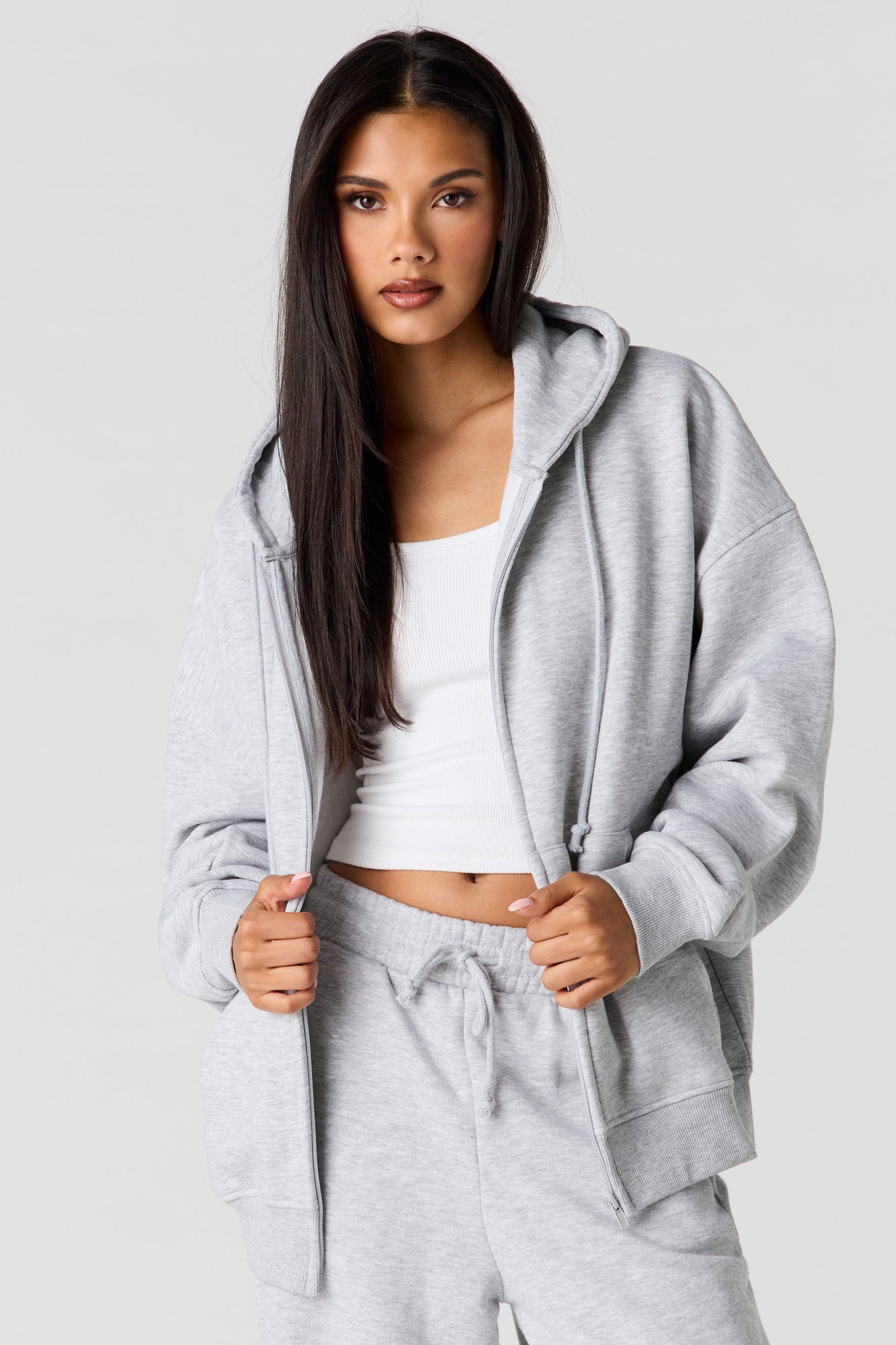 Luxe Fleece Oversized Zip Hoodie