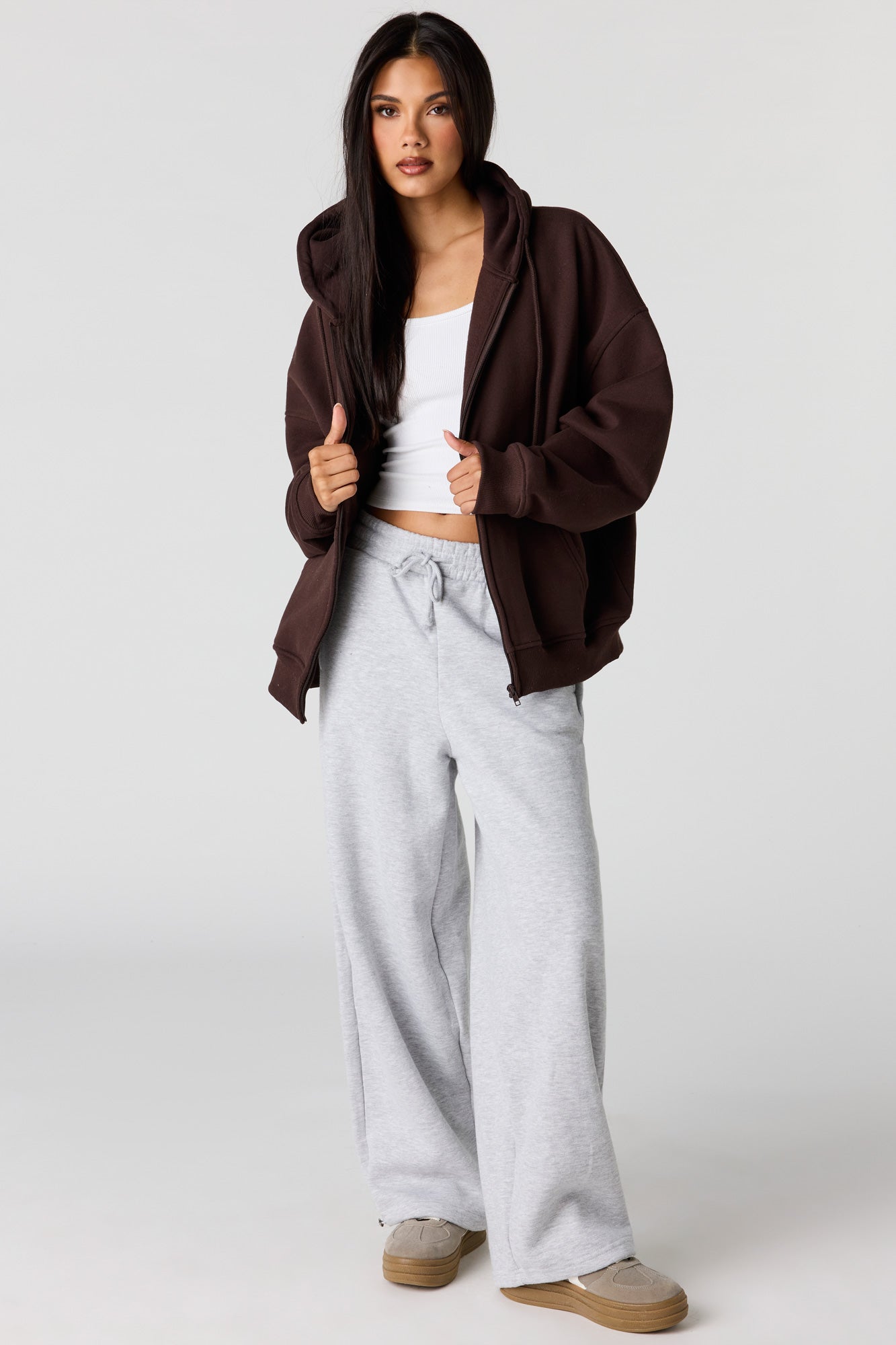 Luxe Fleece Oversized Zip Hoodie