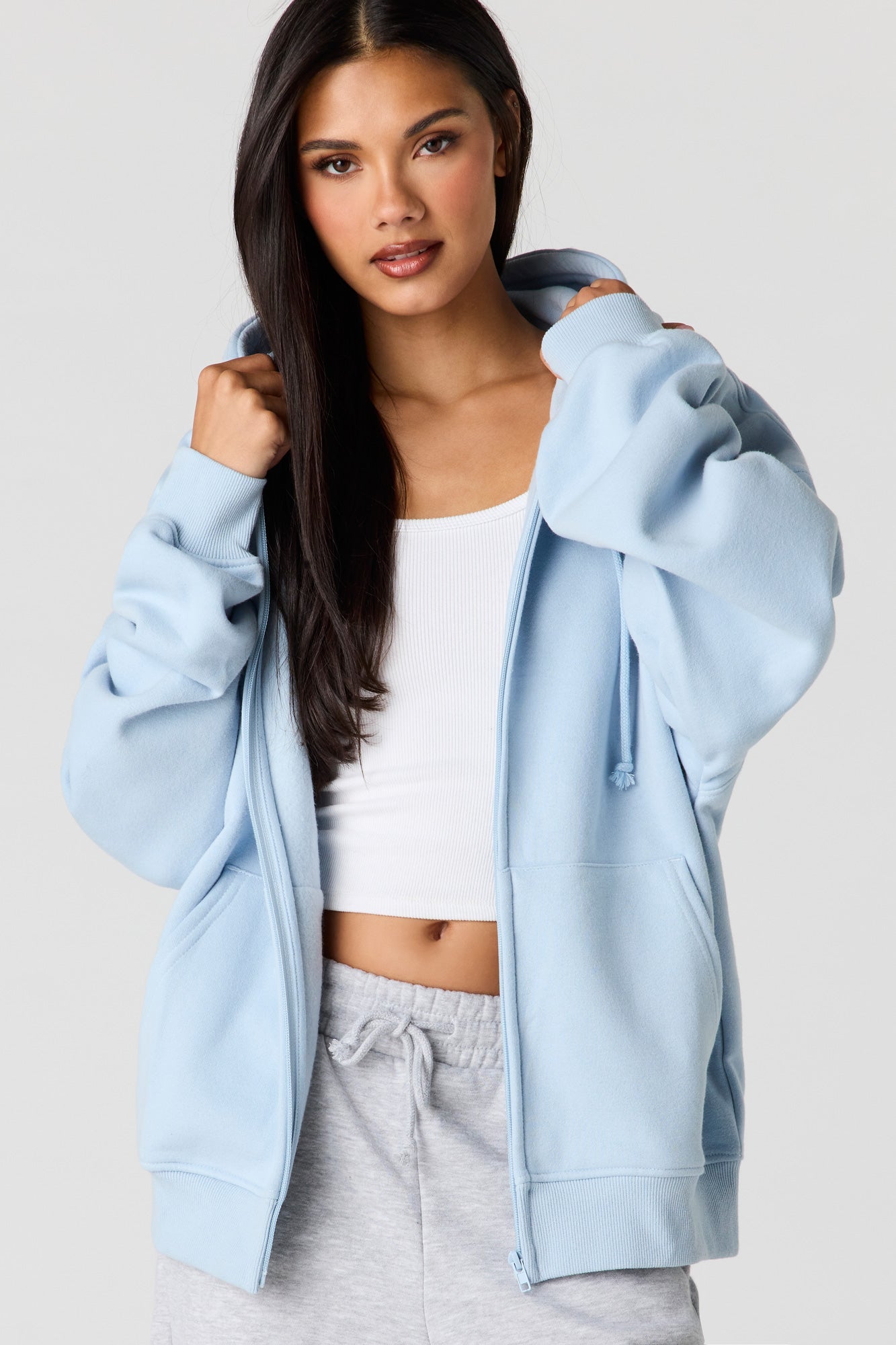 Luxe Fleece Oversized Zip Hoodie