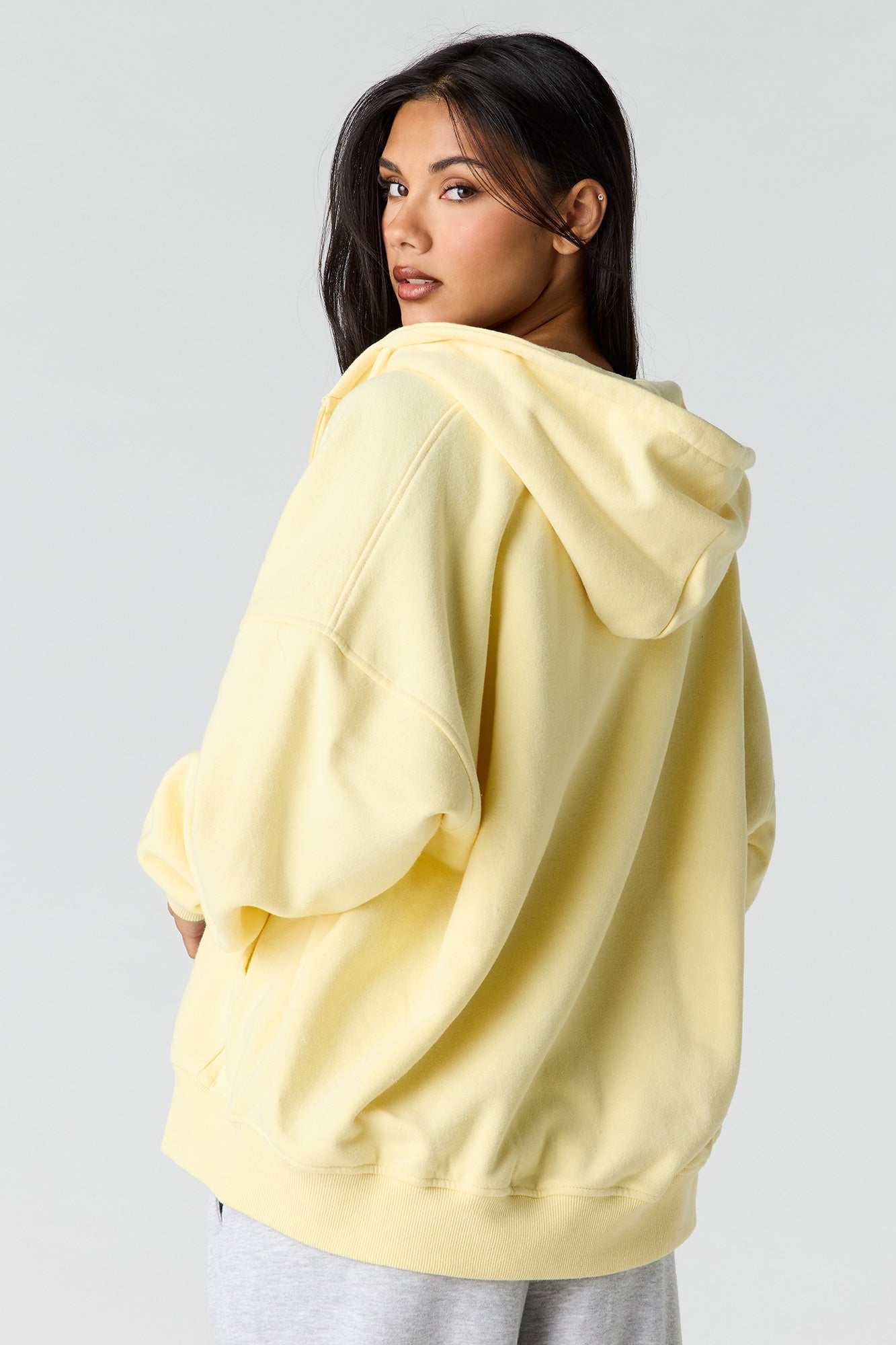 Luxe Fleece Oversized Zip Hoodie