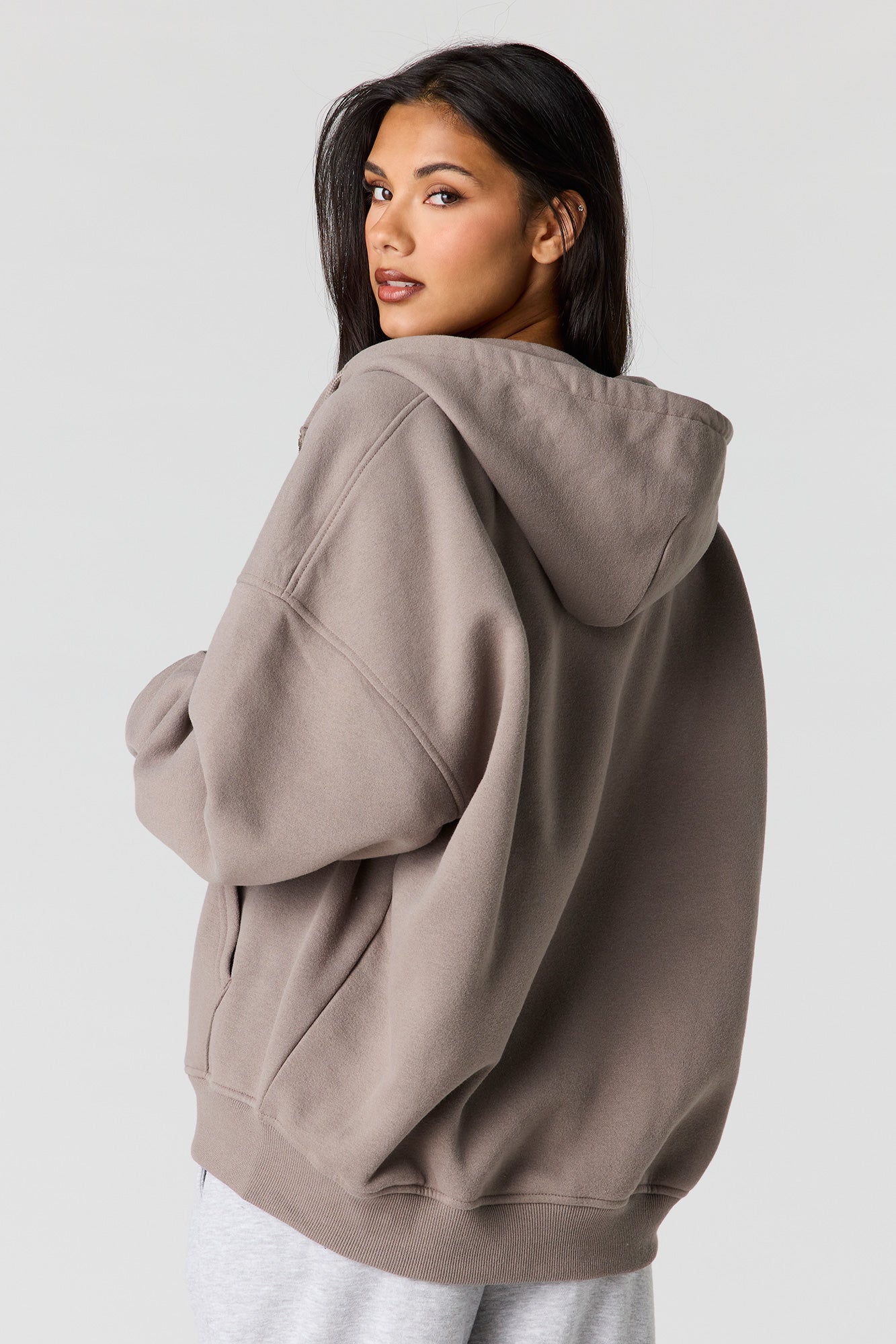 Luxe Fleece Oversized Zip Hoodie