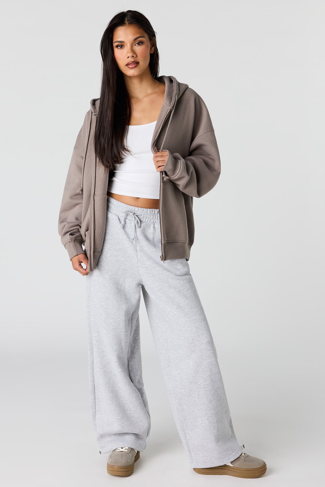 Luxe Fleece Oversized Zip Hoodie
