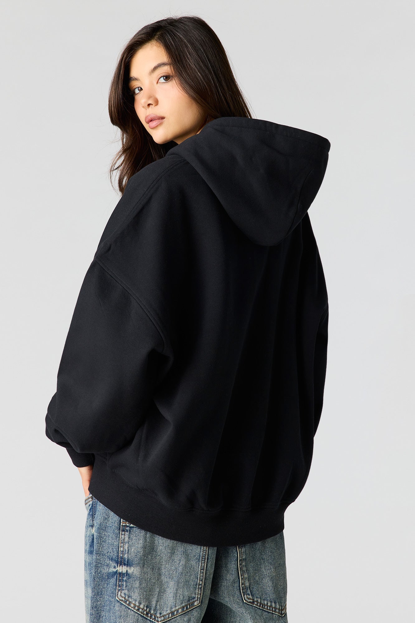 Luxe Fleece Oversized Zip Hoodie