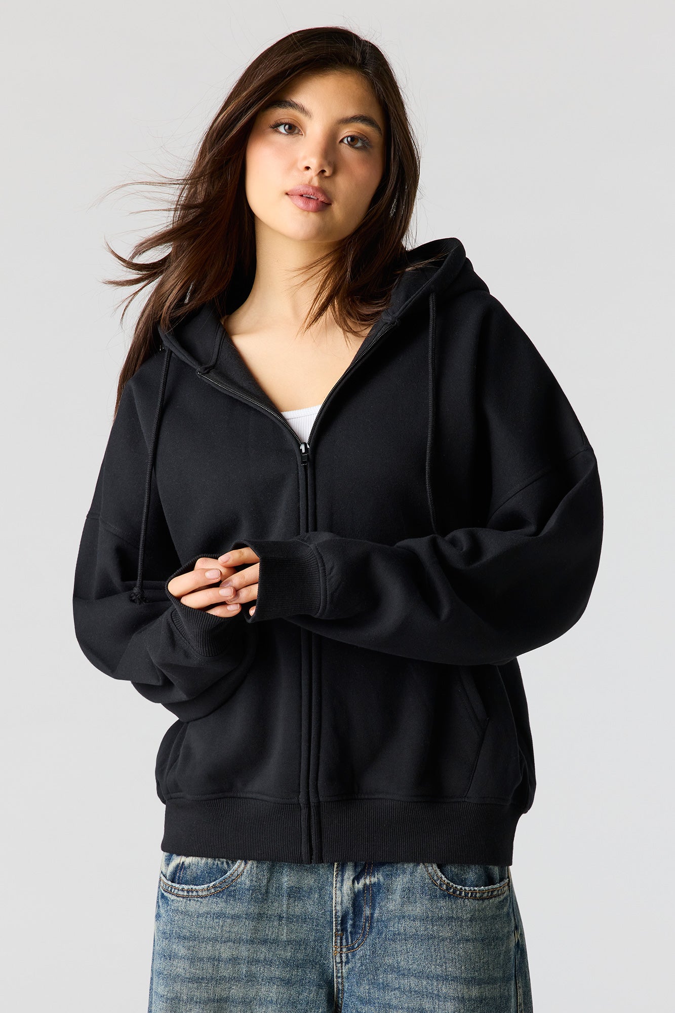 Luxe Fleece Oversized Zip Hoodie