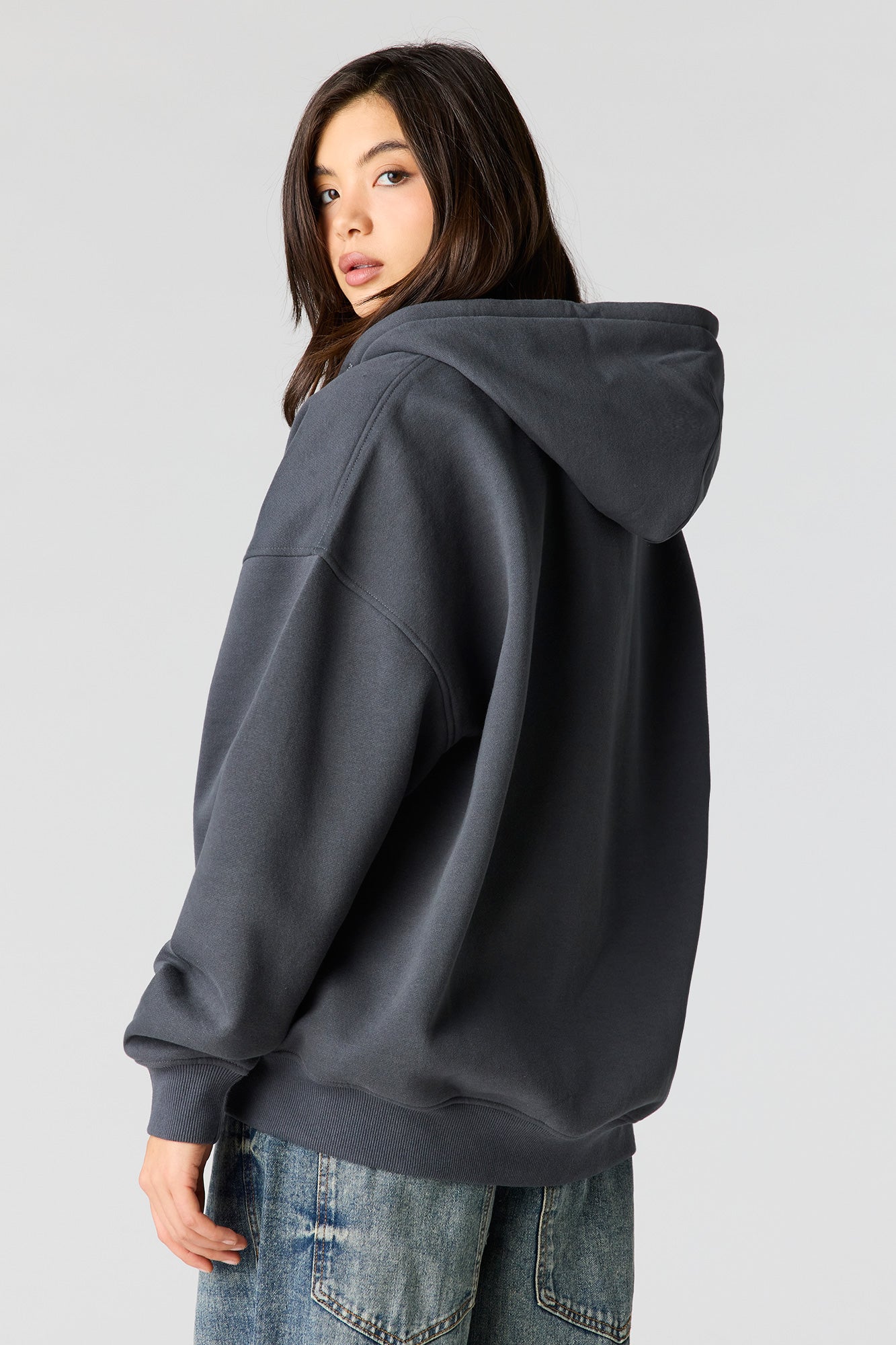 Luxe Fleece Oversized Zip Hoodie
