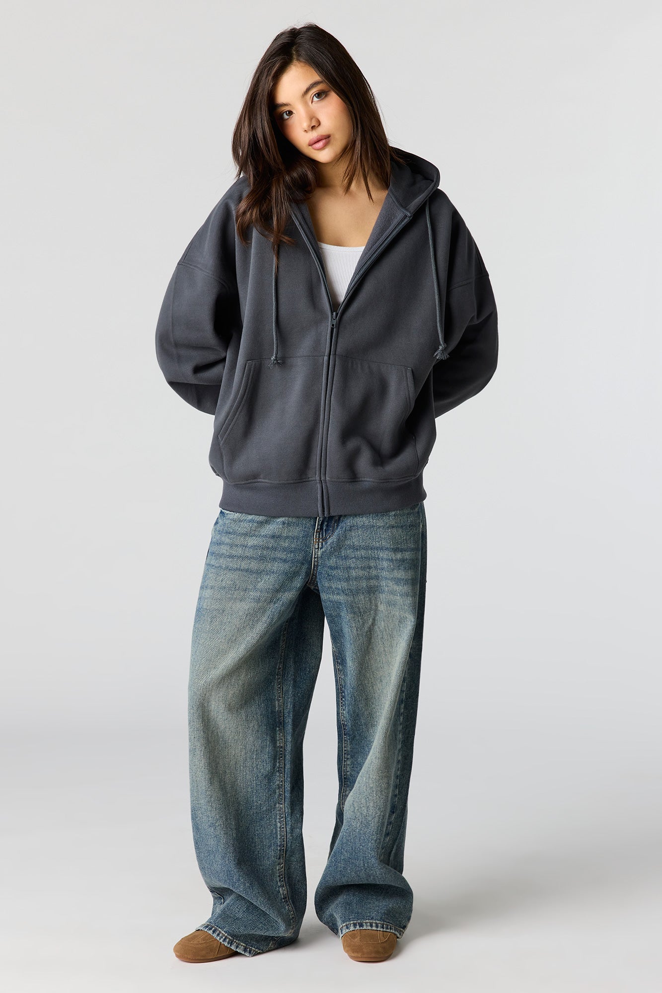 Luxe Fleece Oversized Zip Hoodie