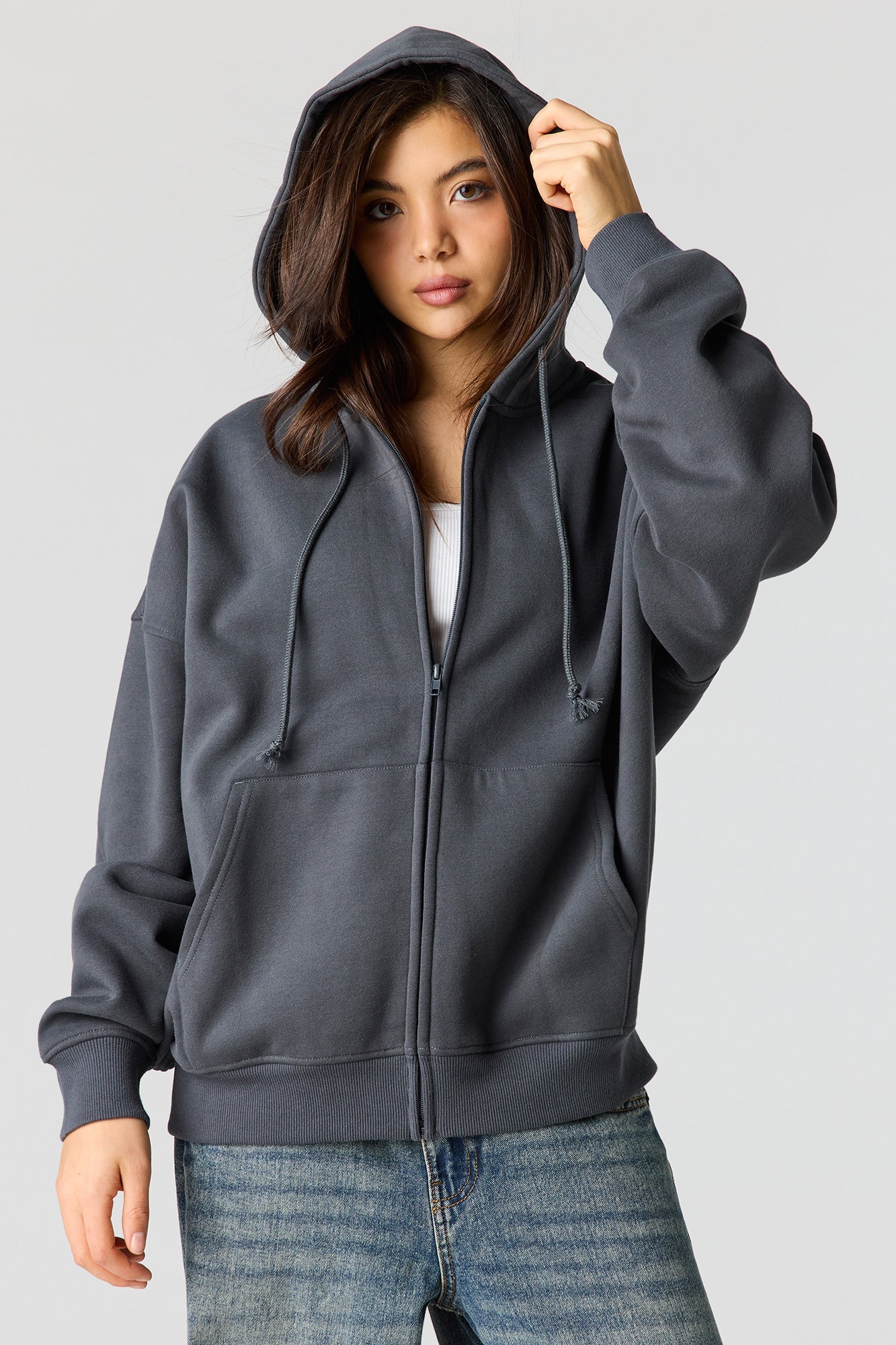 Luxe Fleece Oversized Zip Hoodie
