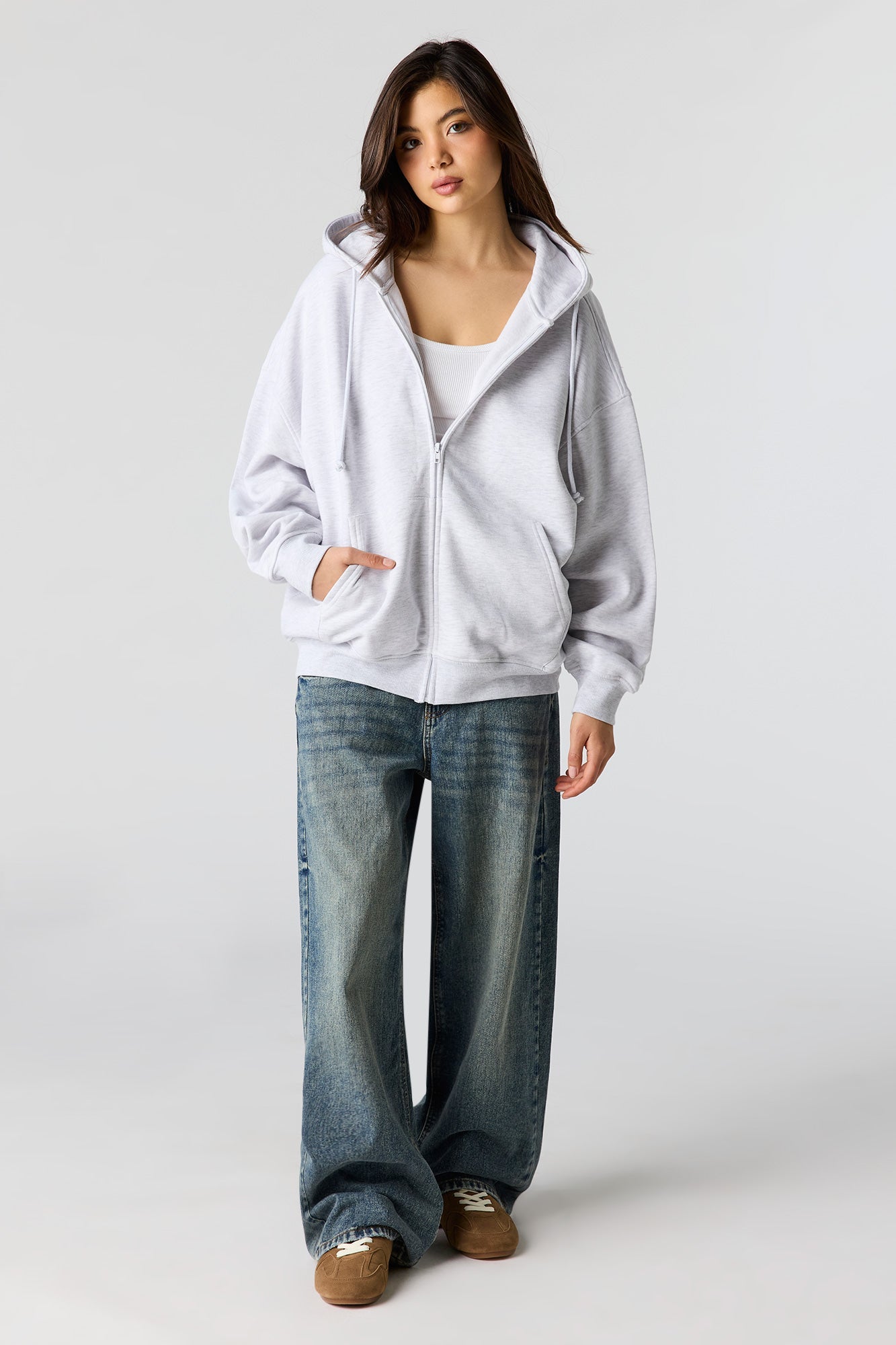 Luxe Fleece Oversized Zip Hoodie