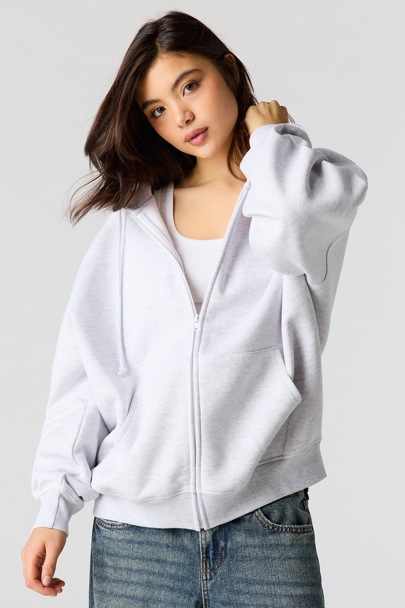 Luxe Fleece Oversized Zip Hoodie
