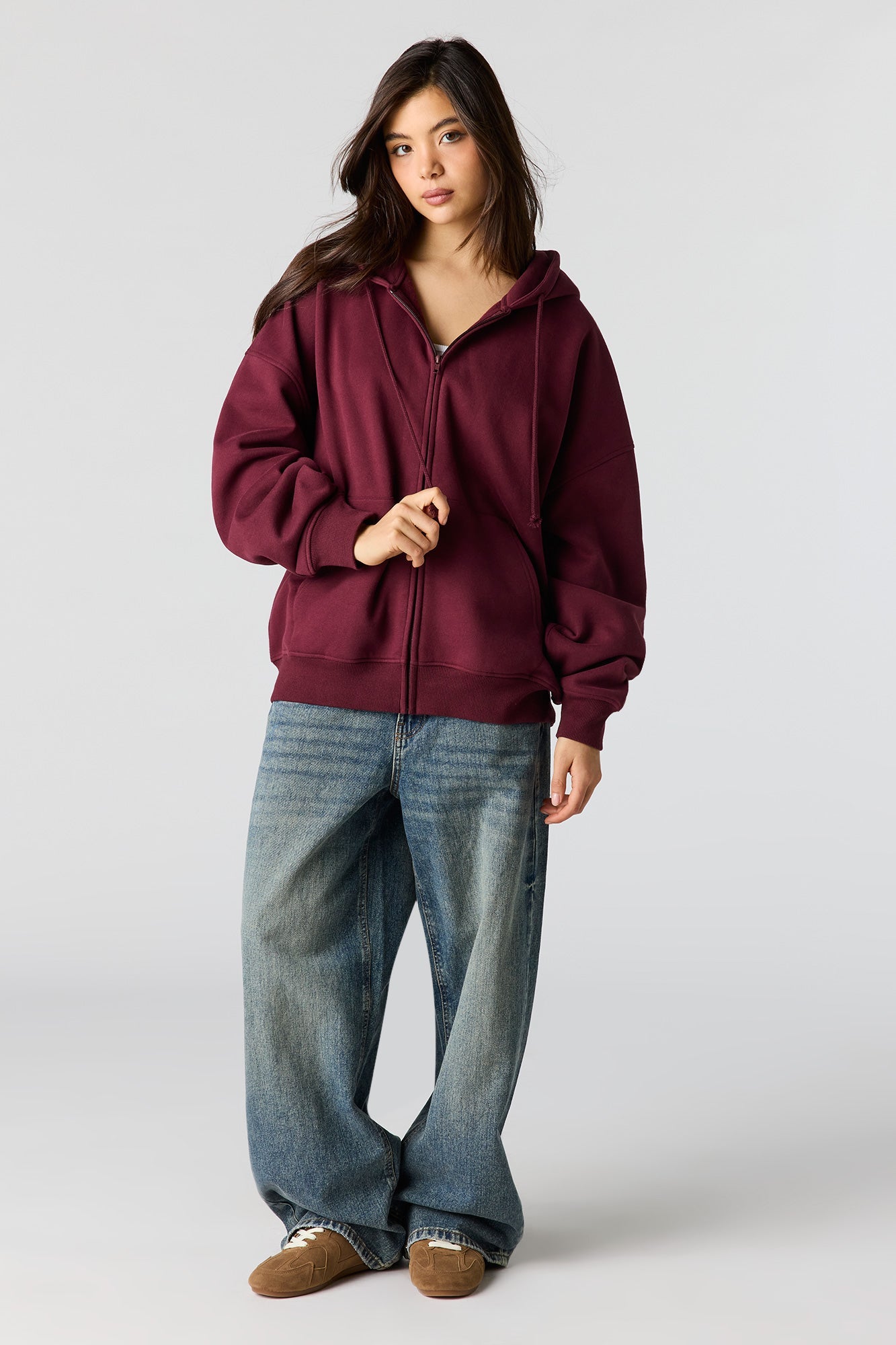 Luxe Fleece Oversized Zip Hoodie