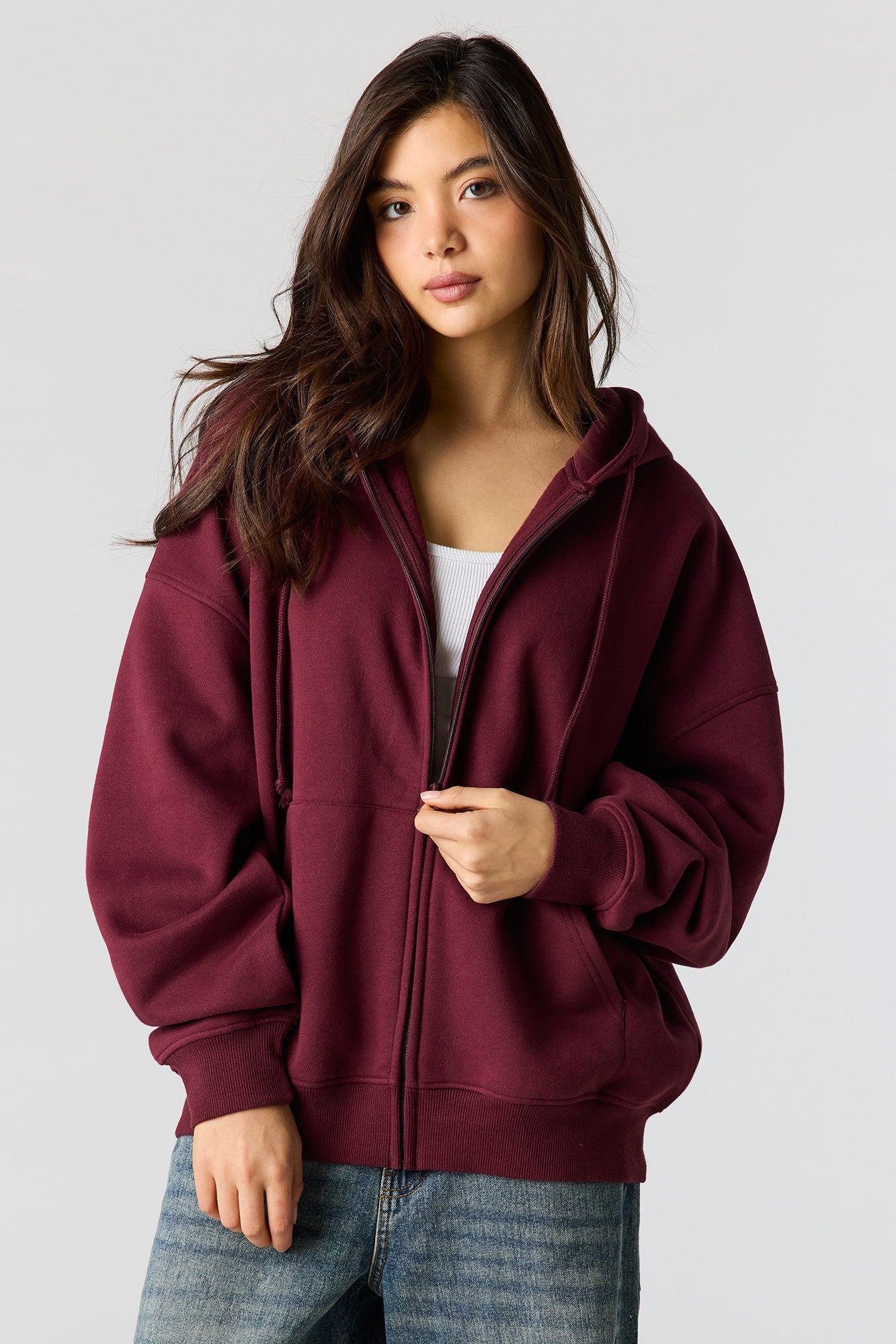 Luxe Fleece Oversized Zip Hoodie