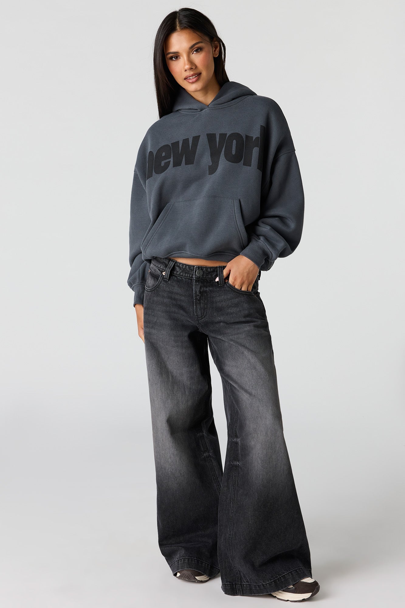 Luxe Fleece Graphic Boyfriend Hoodie