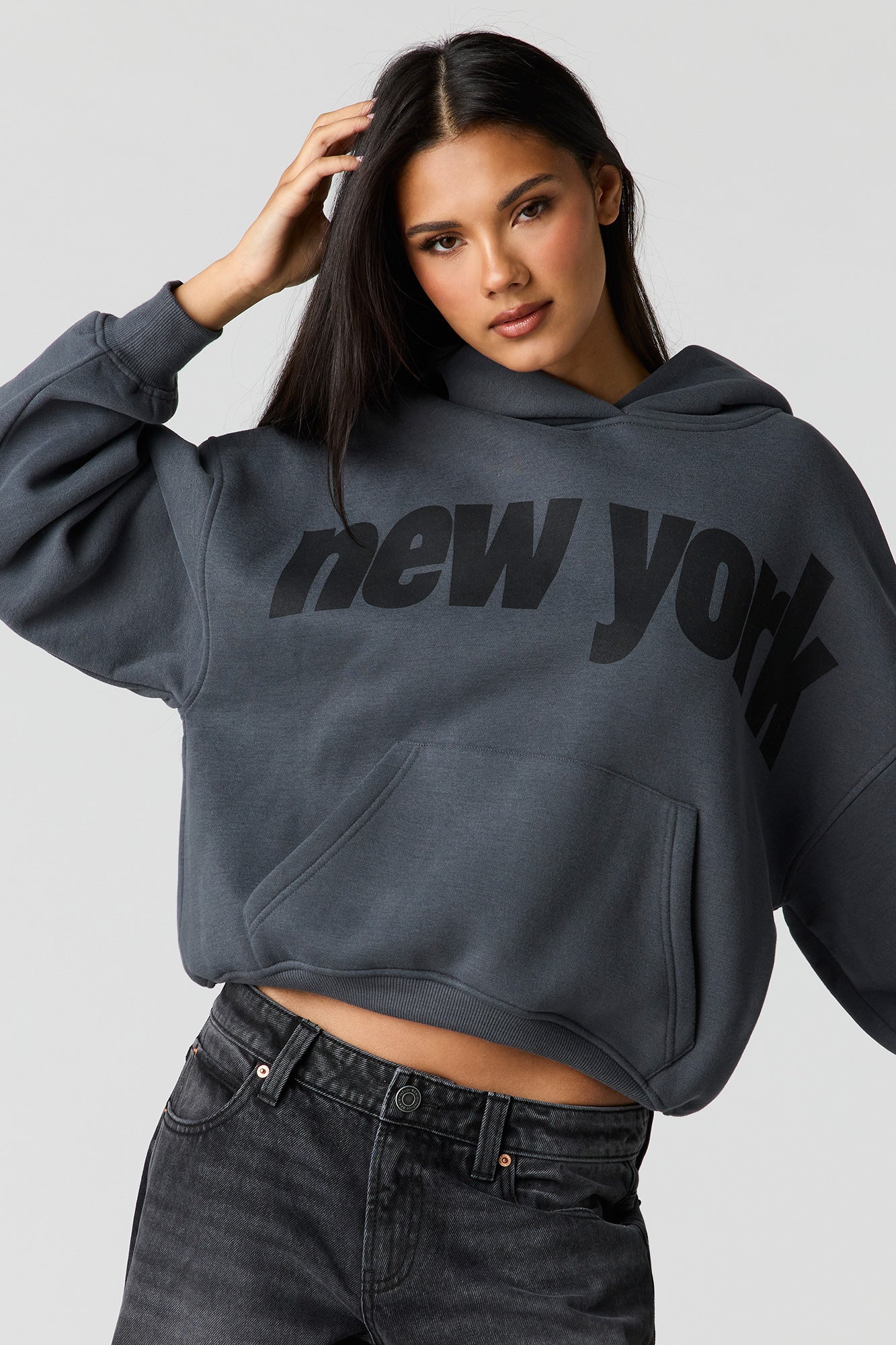 Luxe Fleece Graphic Boyfriend Hoodie