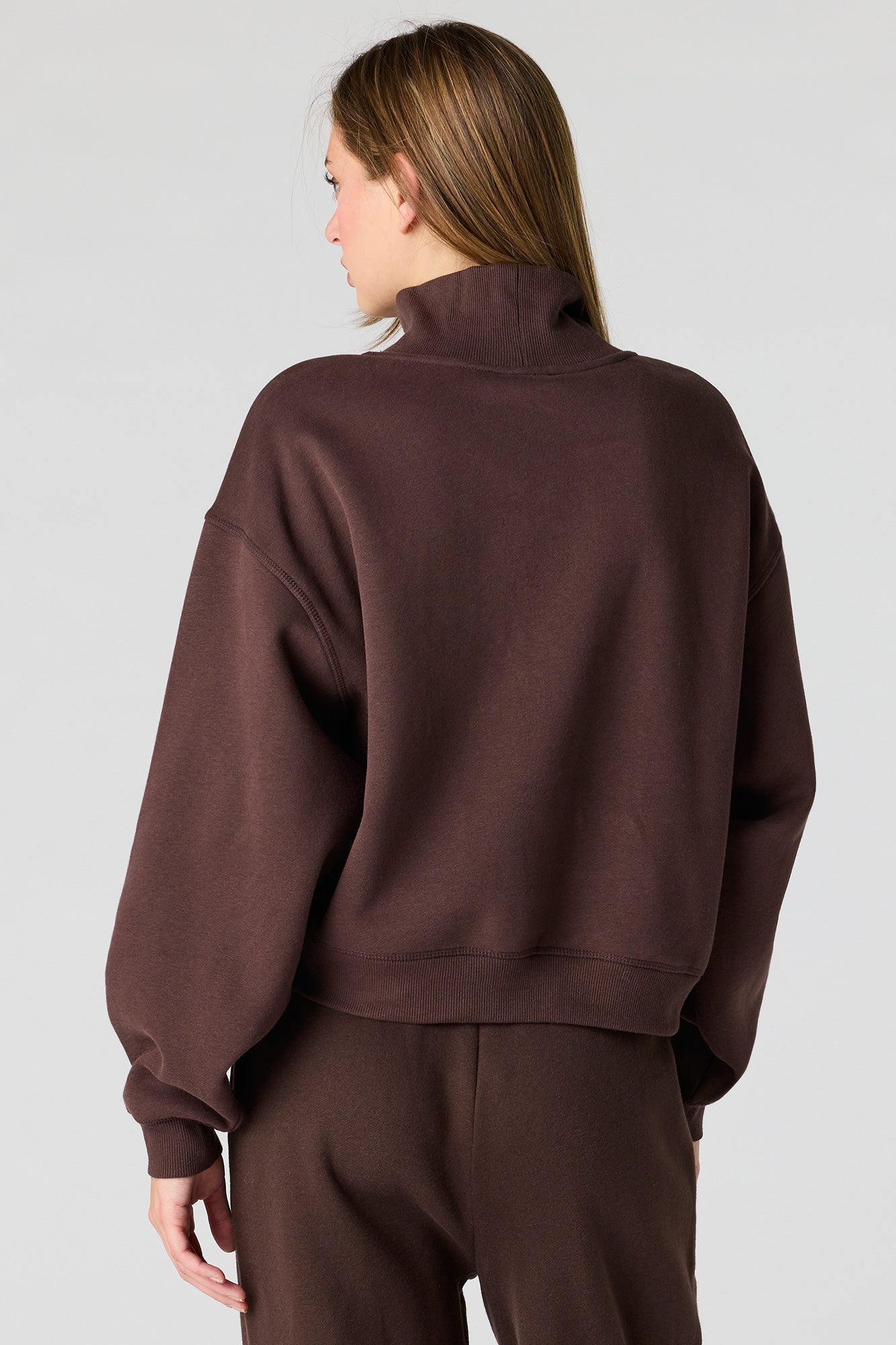 Luxe Fleece Mock Neck Sweatshirt