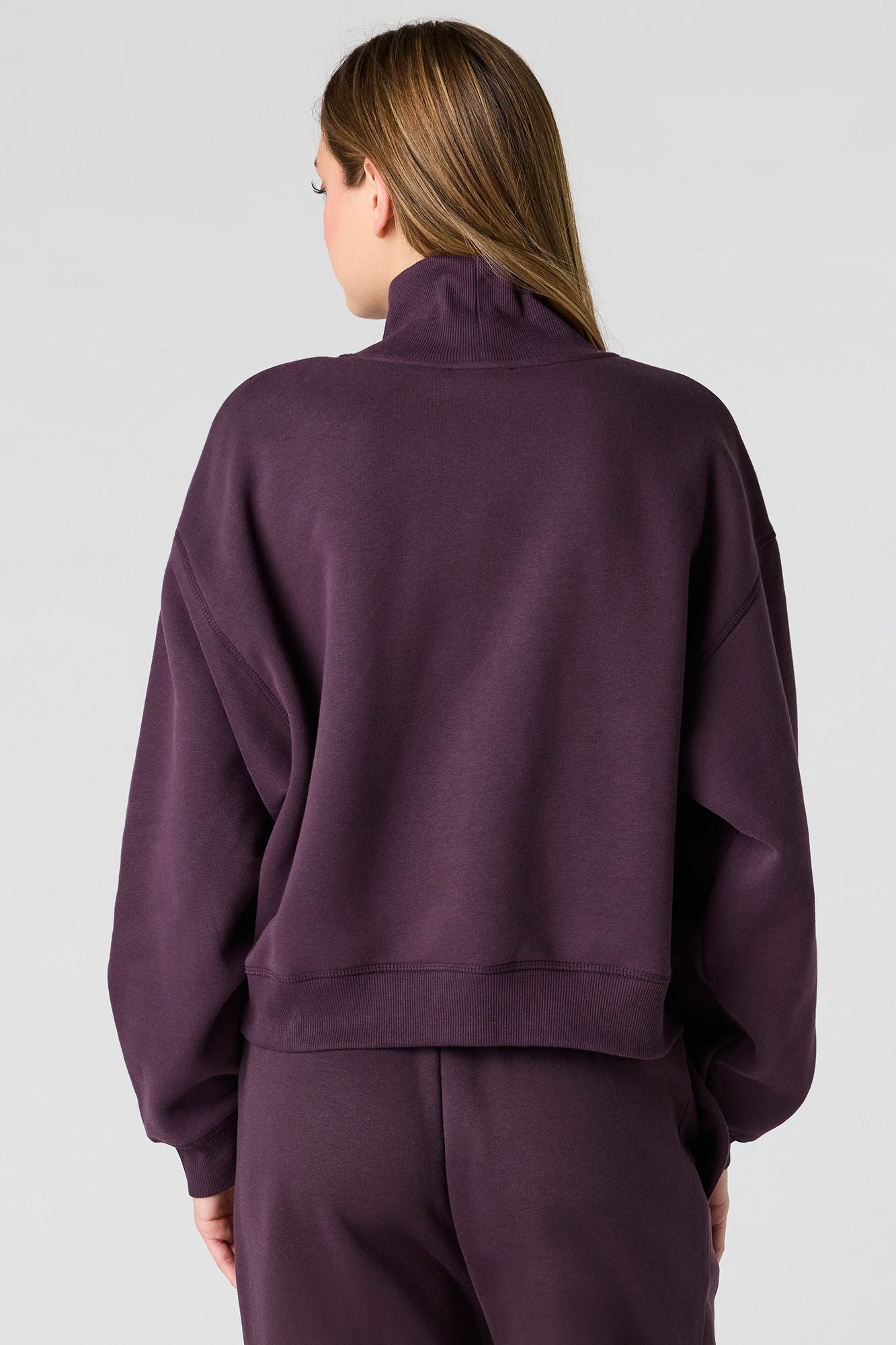 Luxe Fleece Mock Neck Sweatshirt