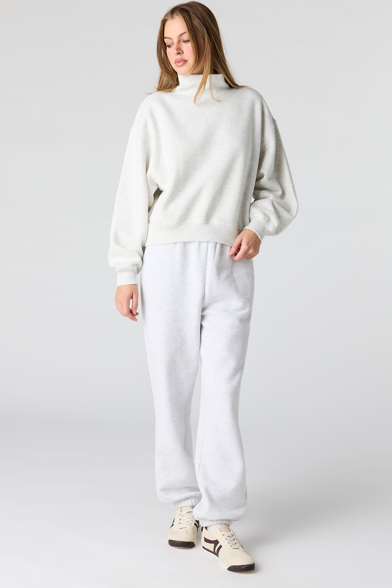Luxe Fleece Mock Neck Sweatshirt