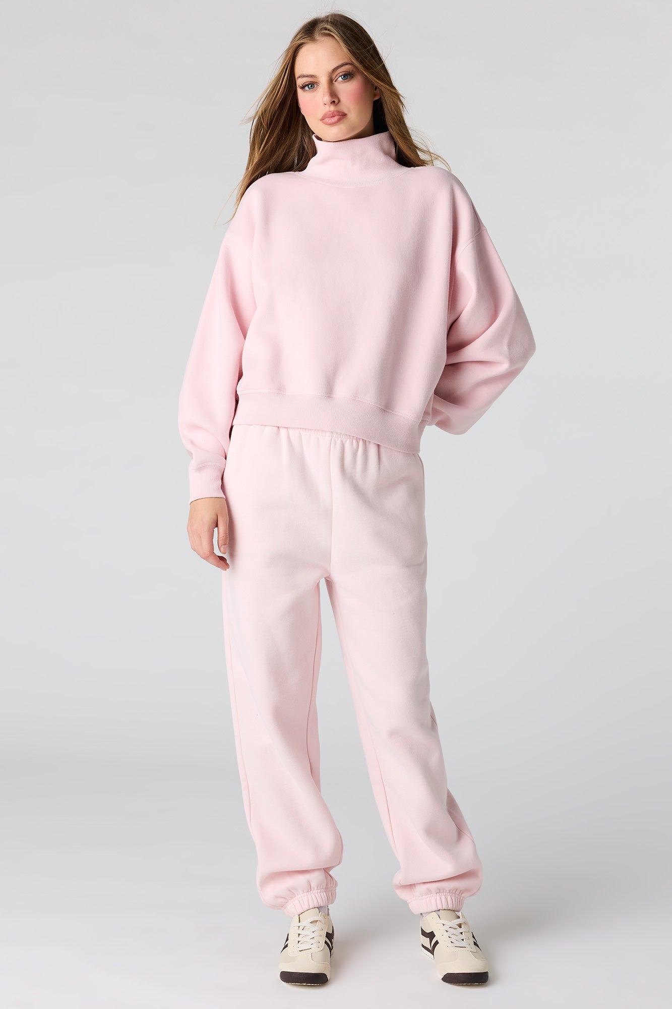 Luxe Fleece Mock Neck Sweatshirt