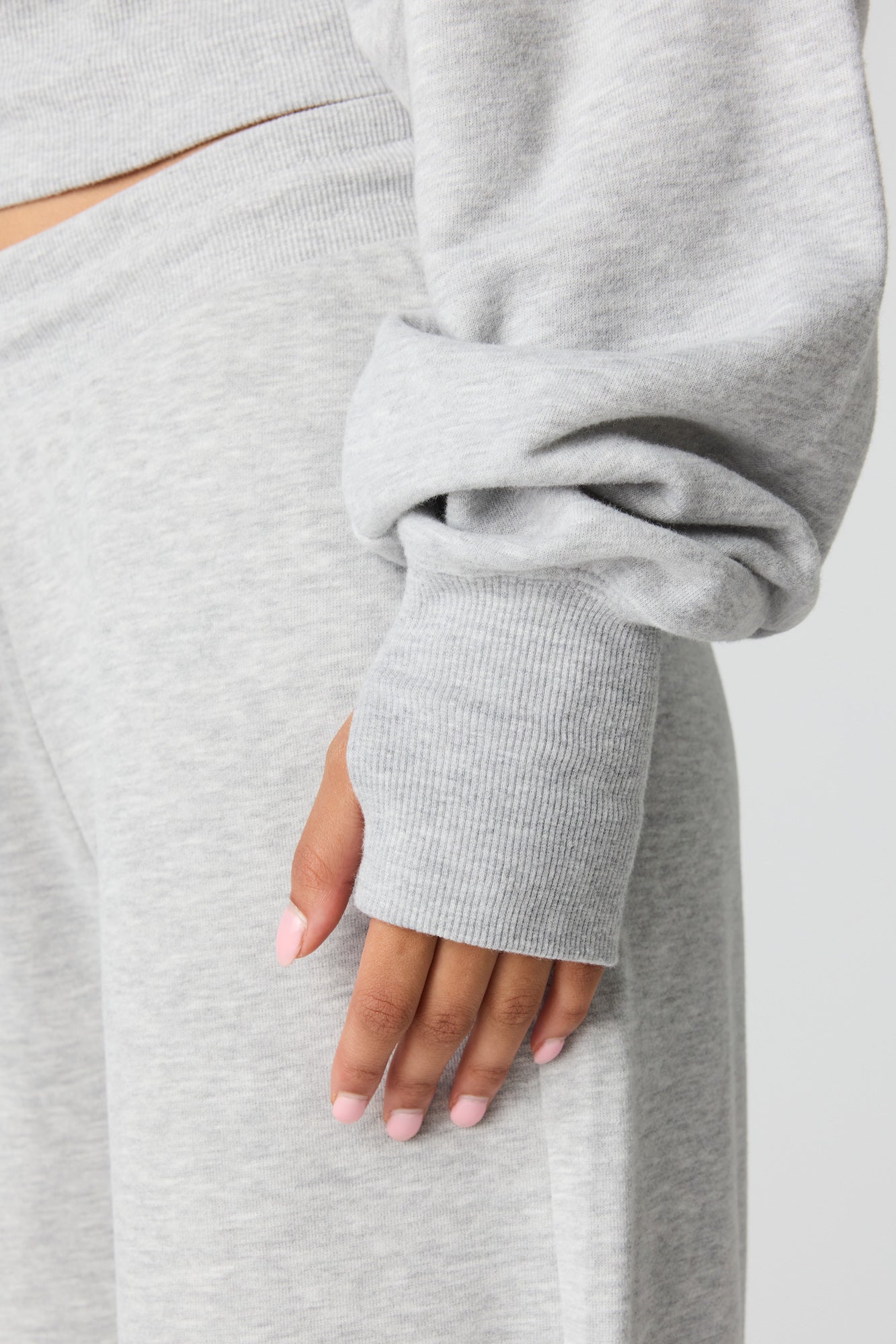 Luxe French Terry Off Shoulder Sweatshirt
