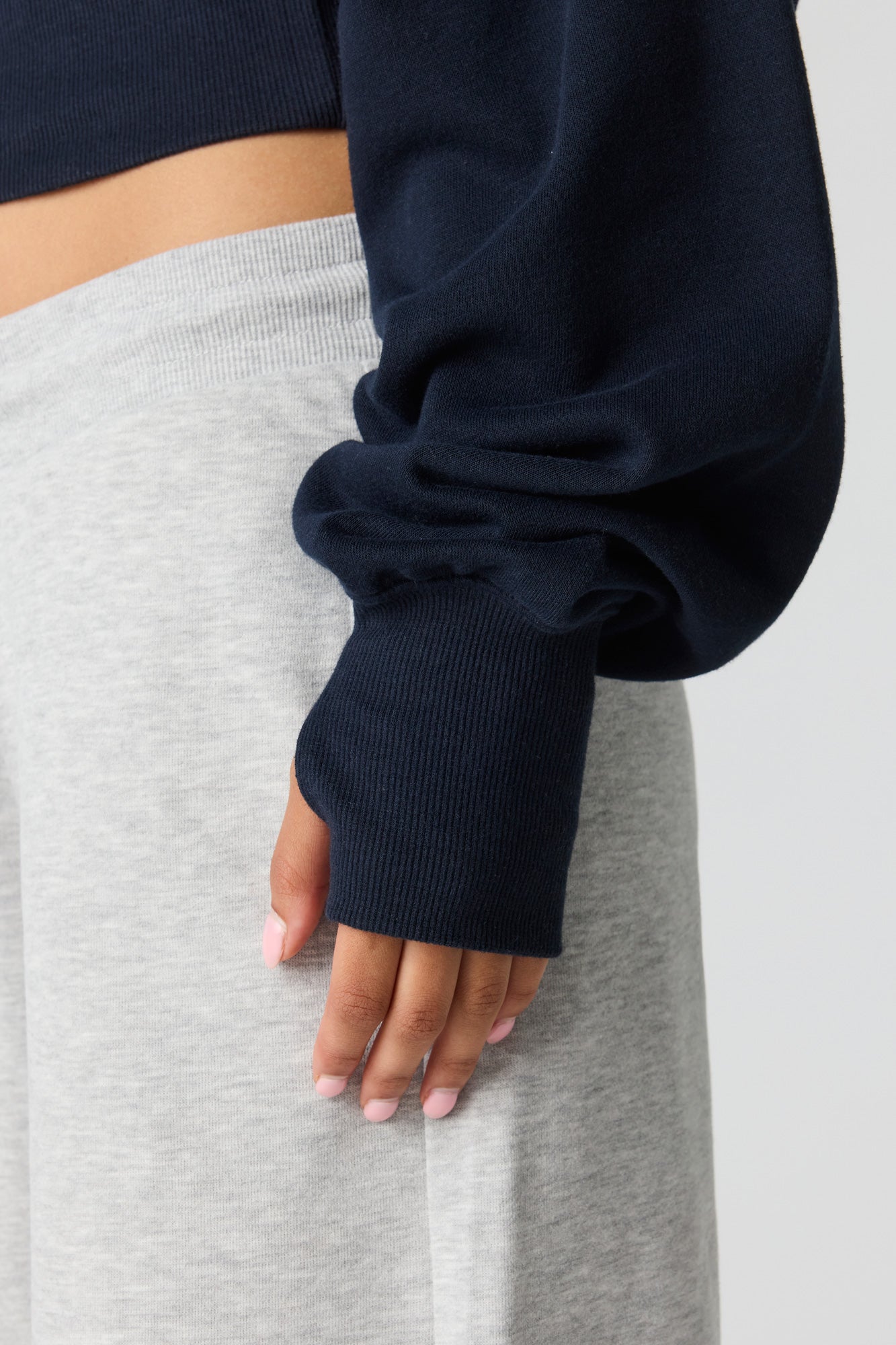 Luxe French Terry Off Shoulder Sweatshirt