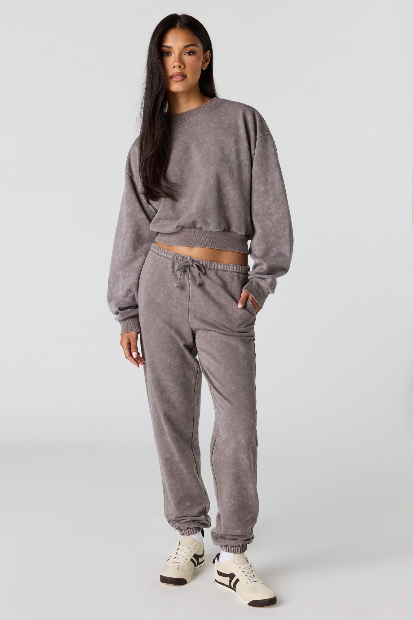 Luxe Fleece Washed Boxy Sweatshirt