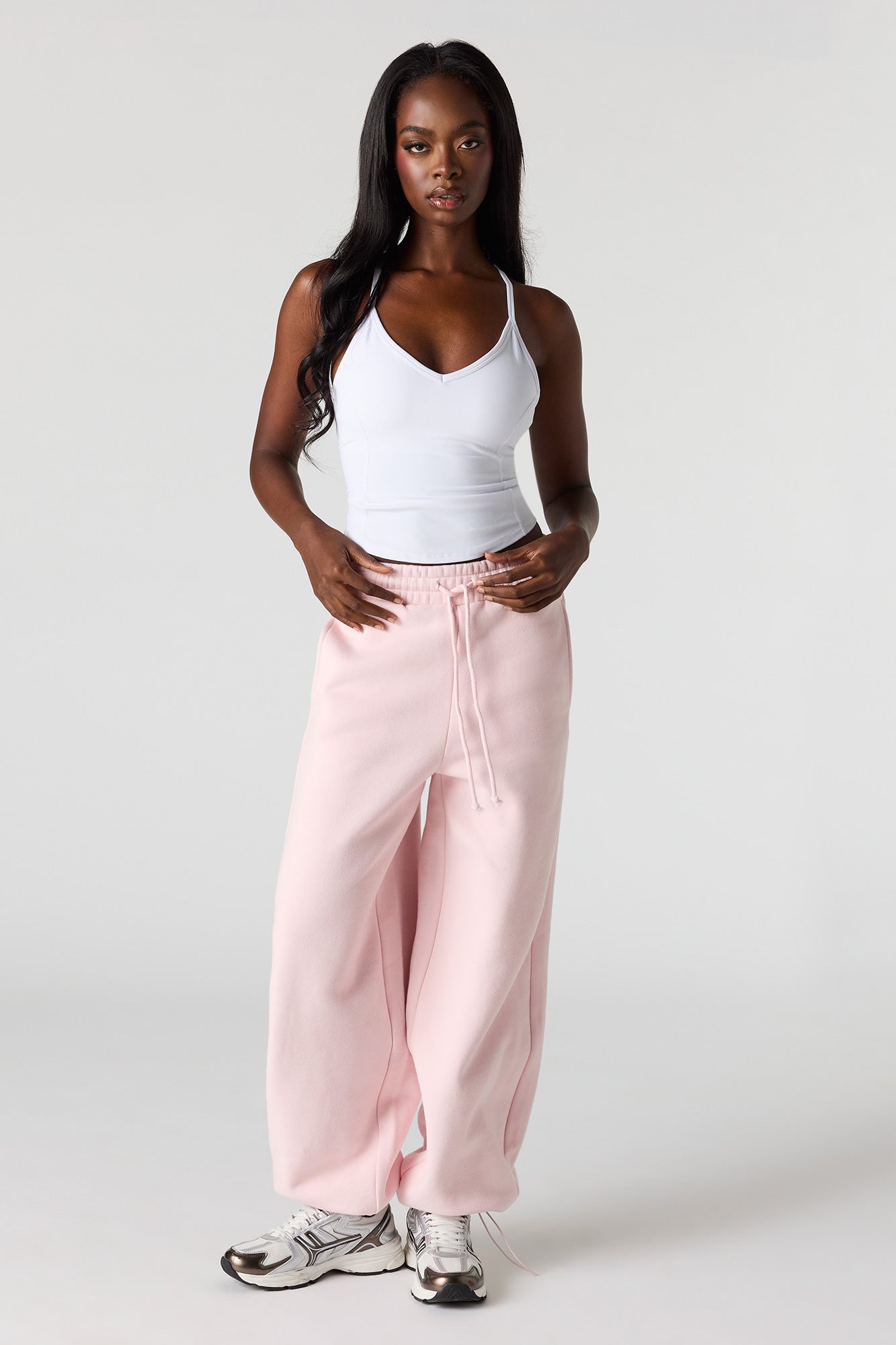 Luxe Fleece Barrel Jogger