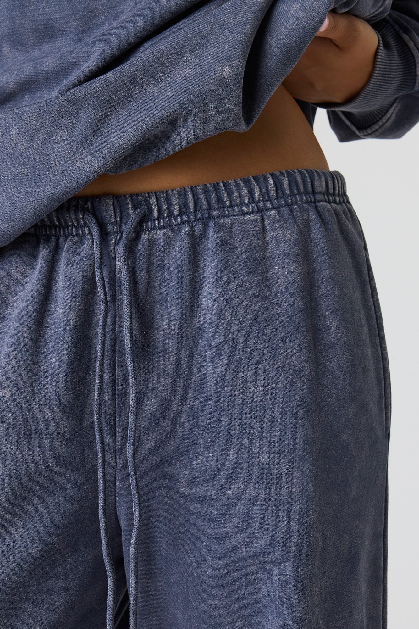 Luxe Fleece Washed Wide Leg Sweatpant
