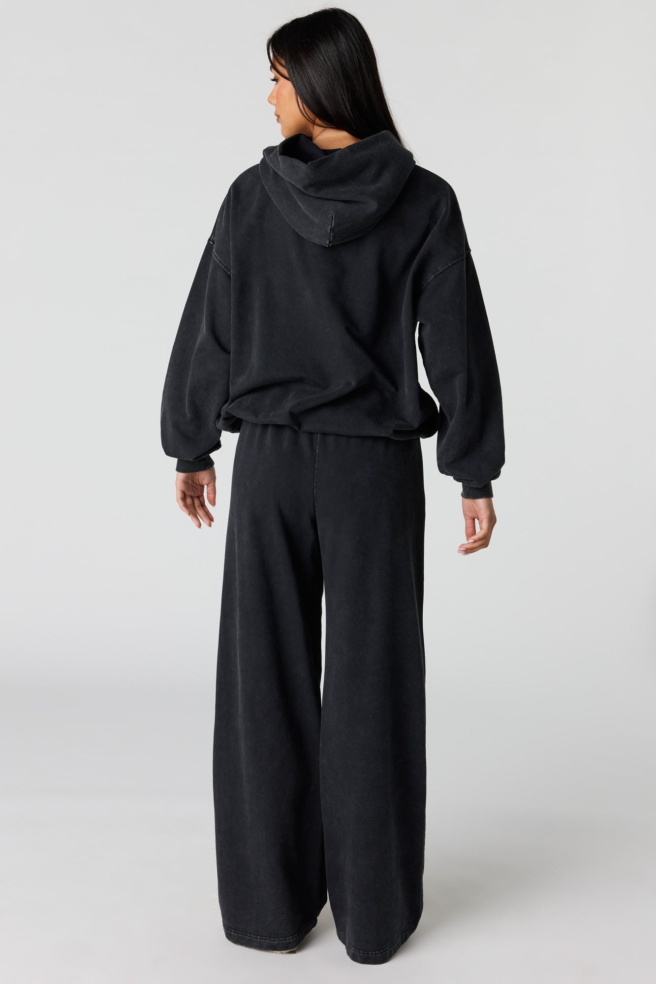 Luxe Fleece Washed Wide Leg Sweatpant