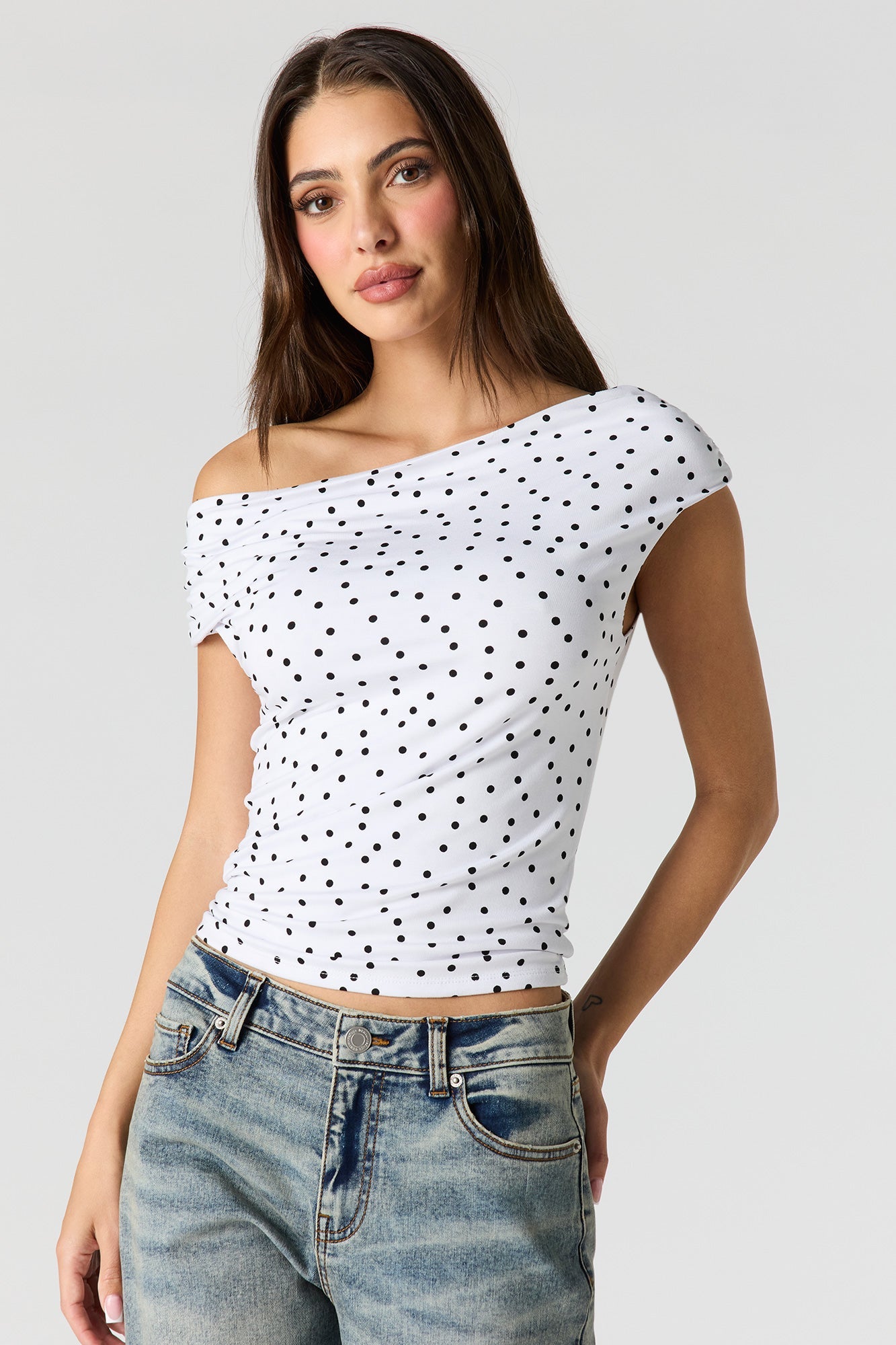 Off Shoulder Ruched Top