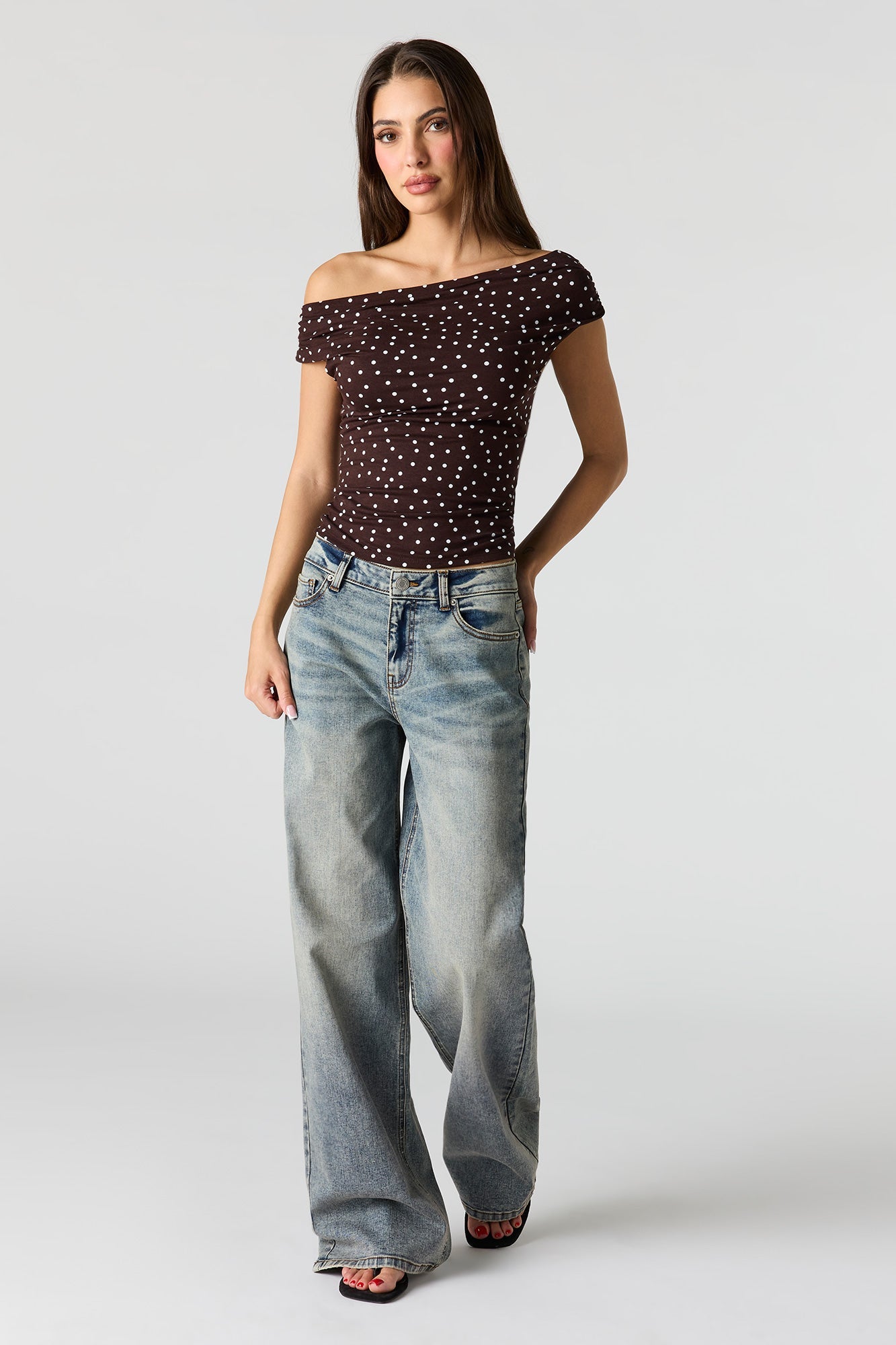 Off Shoulder Ruched Top